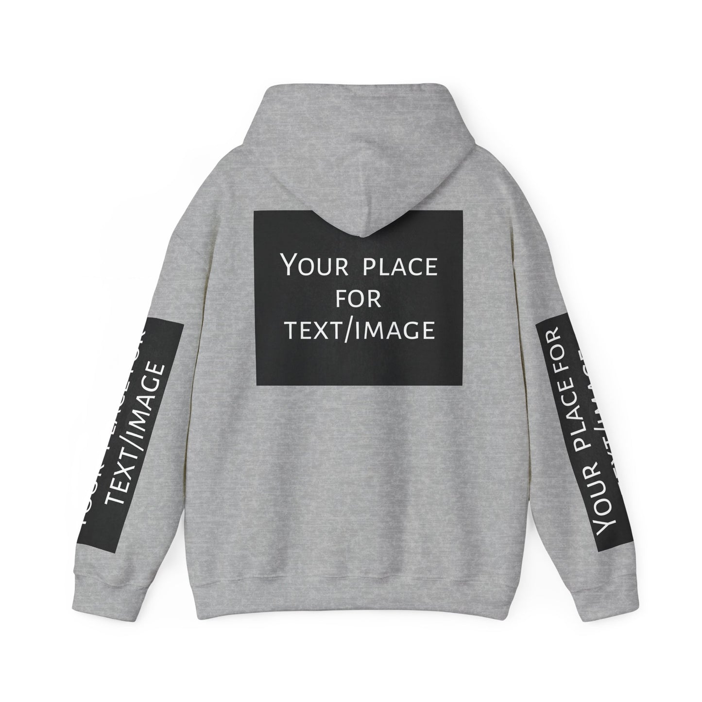 Bluza z kapturem z nadrukiem lub obrazkiem – personalizowana bluza z 4 stron, pomysł na prezent, nadruk z przodu, z tyłu i na rękawach, unisex