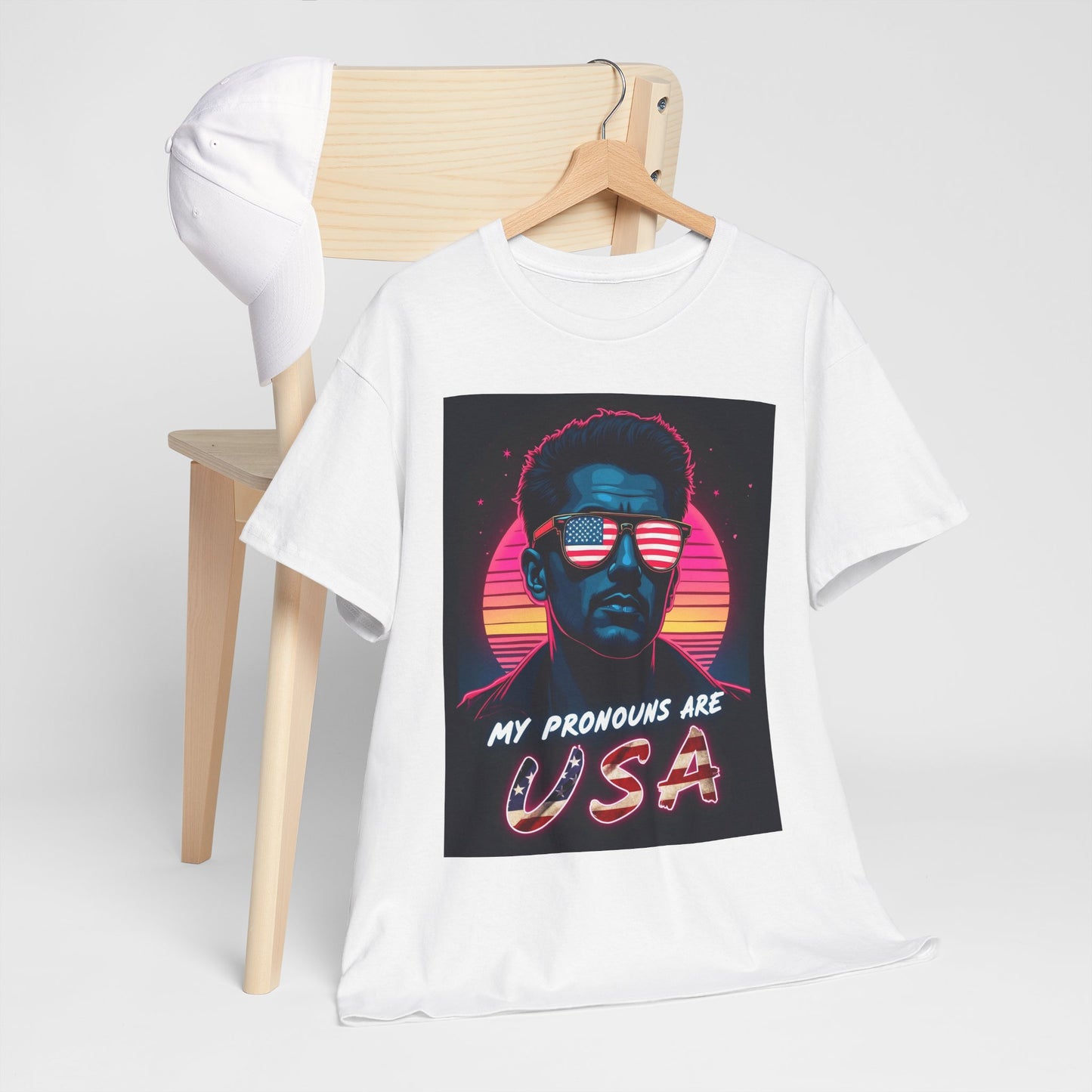 My Pronouns Are USA T-Shirt - Bold Patriotic Funny Conservative Tee