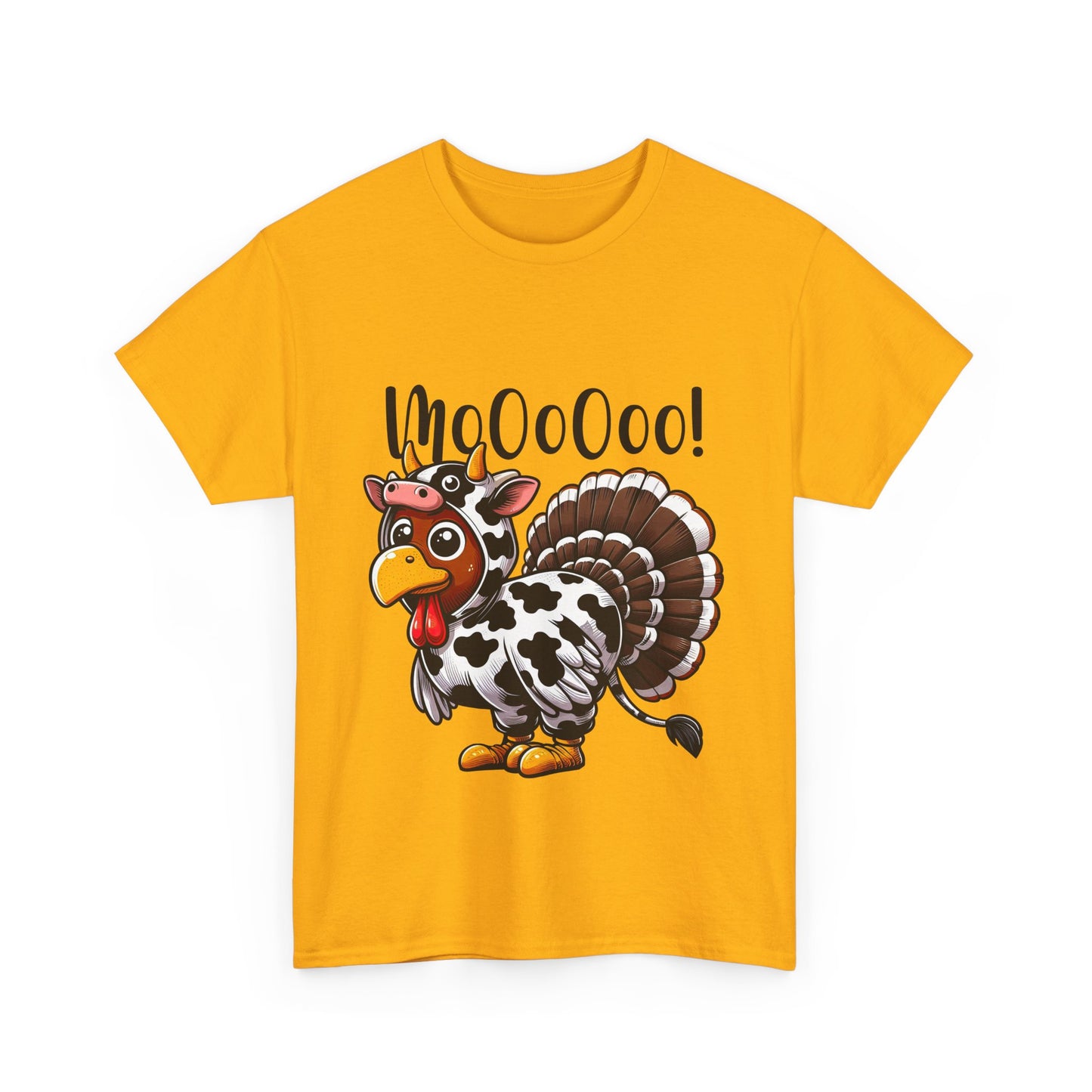 Turkey Moo T-Shirt - Funny Thanksgiving Cow Costume Tee