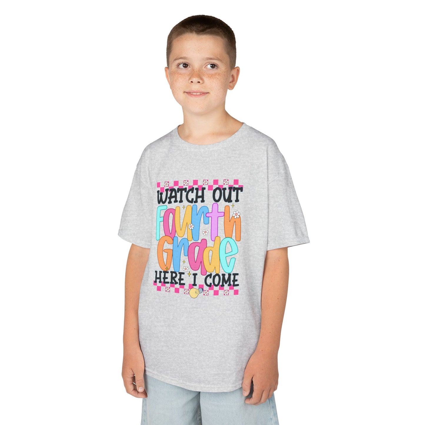 Watch Out Fourth Grade Shirt - Funny Kids Back to School Tee, Heavy Cotton 4th Grade Shirt, First Day of School Outfit
