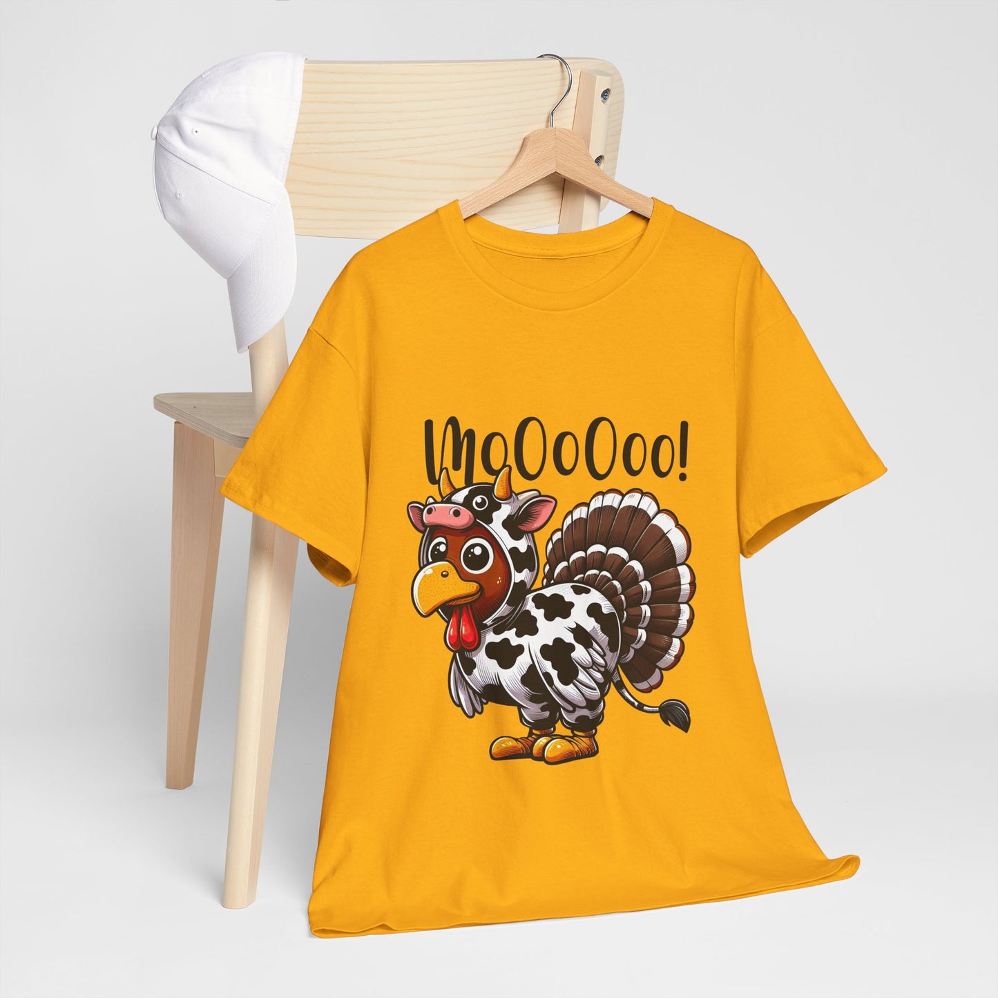 Turkey Moo T-Shirt - Funny Thanksgiving Cow Costume Tee