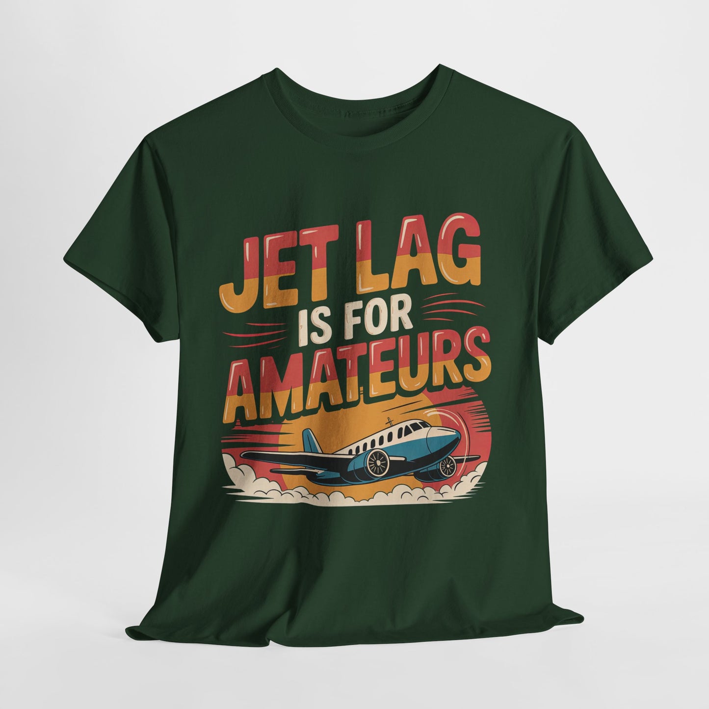 Jet Lag Is For Amateurs T-Shirt - Funny Frequent Flyer Retro Airplane Tee