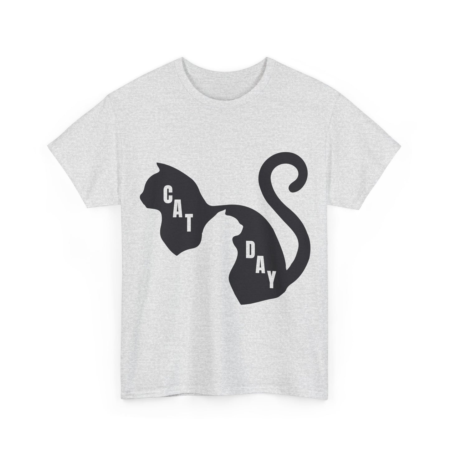 Cat Day Minimalist Black Cat Silhouette T-Shirt
