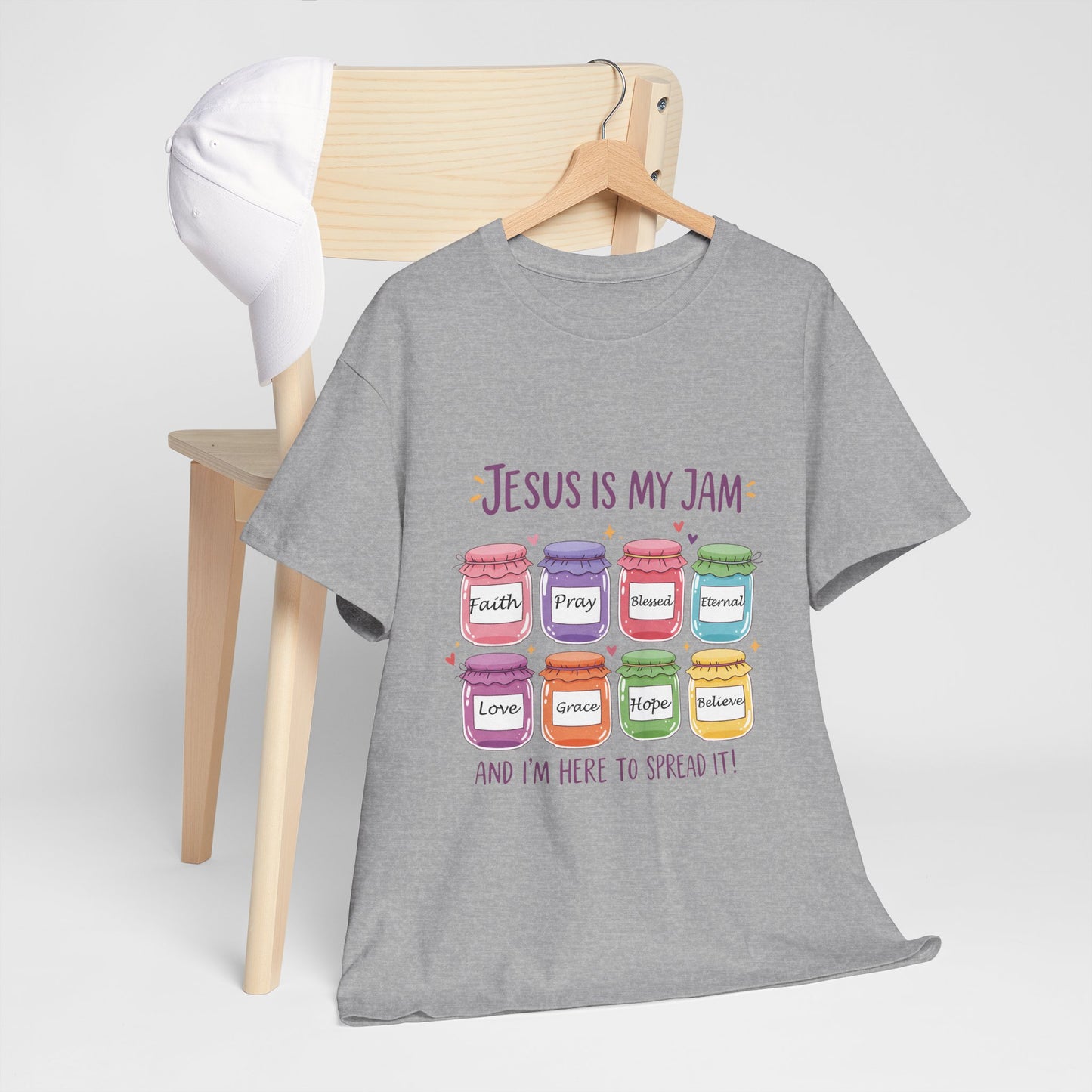 Jesus Is My Jam Shirt - Cute Christian Pun T-Shirt, Faith and Love Graphic Tee, Religious Humor Gift for Women & Men