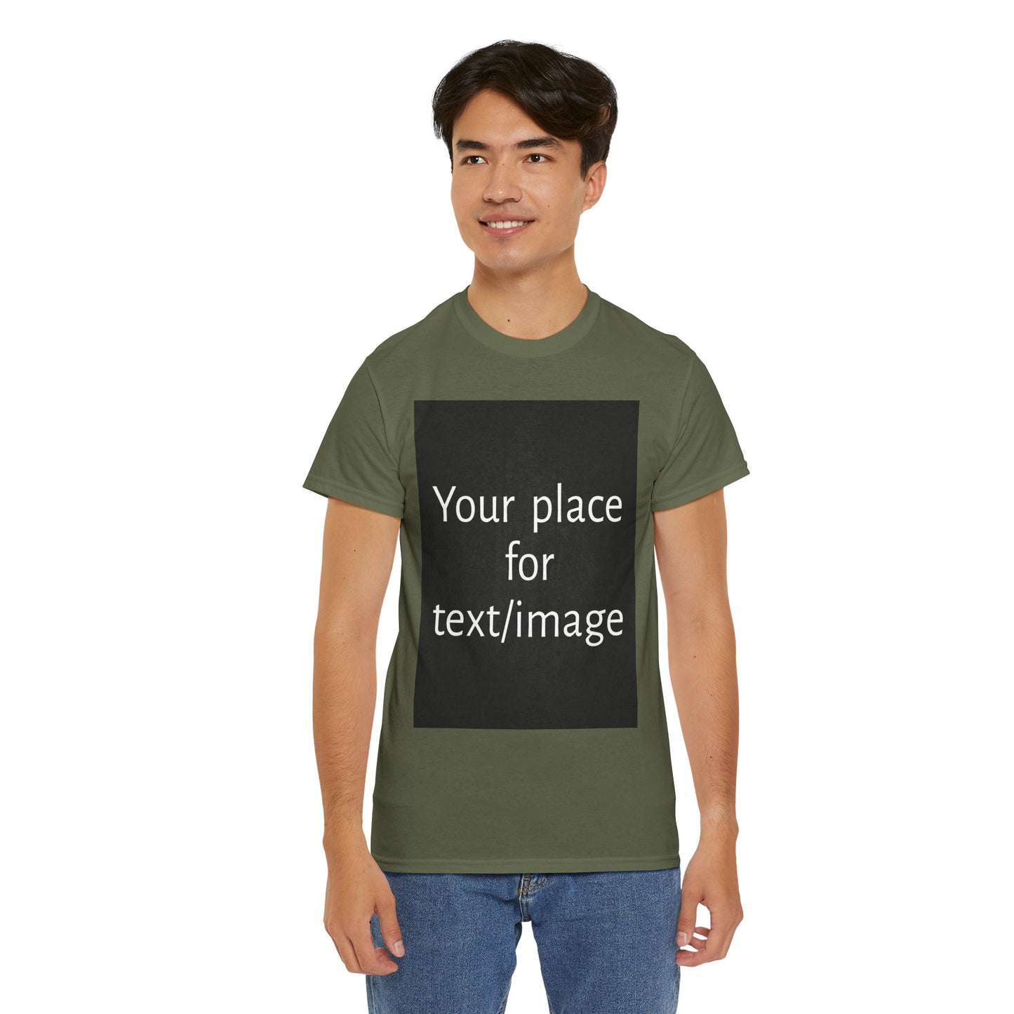 Machen Sie es zu Ihrem – Individuelles T-Shirt mit Vorder- und Rückseite | Personalisiertes T-Shirt für Fotos, Text oder Logos – Ihre Kunst, Ihr T-Shirt
