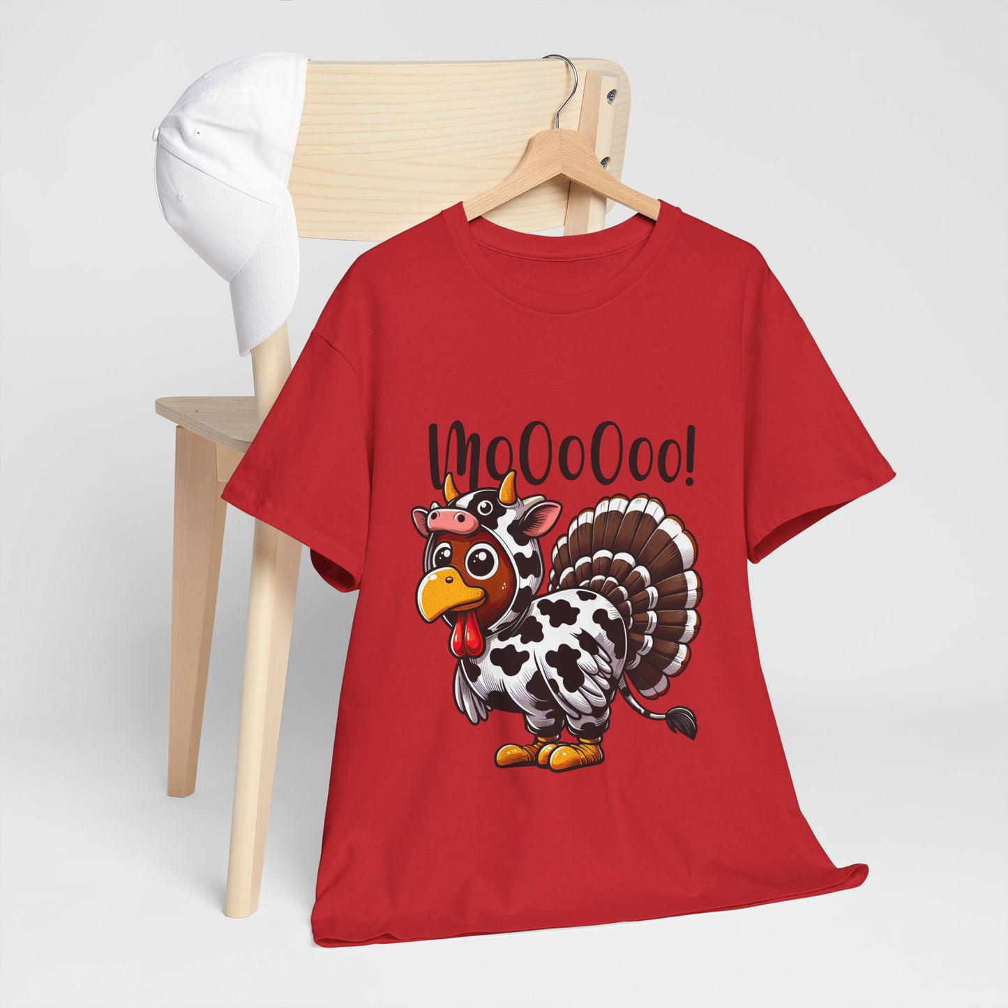 Turkey Moo T-Shirt - Funny Thanksgiving Cow Costume Tee