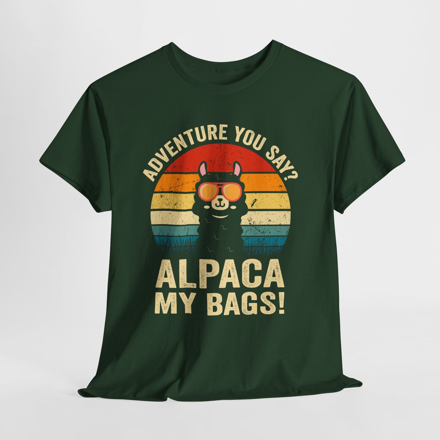Alpaca My Bags T-Shirt - Funny Llama Travel Retro Sunset Tee