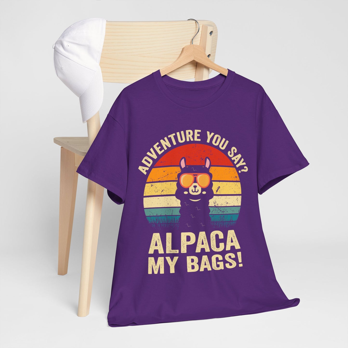 Alpaca My Bags T-Shirt - Funny Llama Travel Retro Sunset Tee