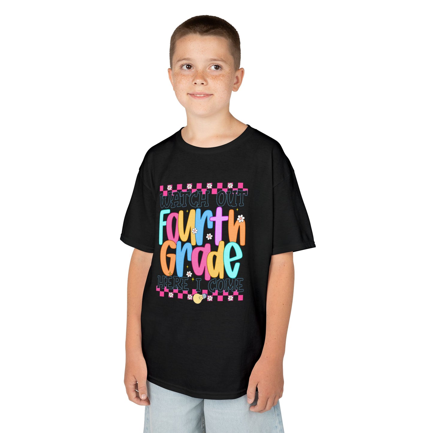 Watch Out Fourth Grade Shirt - Funny Kids Back to School Tee, Heavy Cotton 4th Grade Shirt, First Day of School Outfit