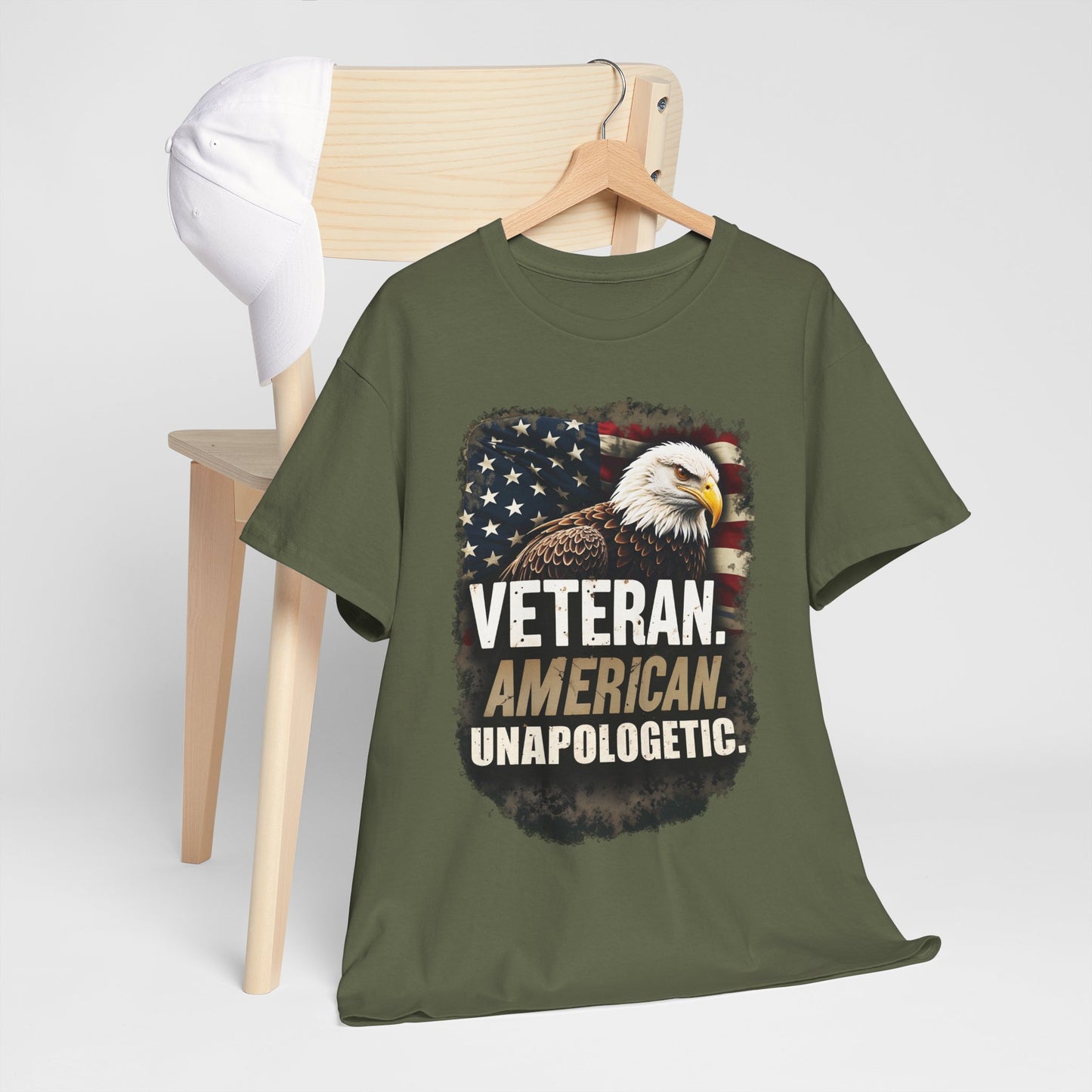 American Bold Veteran T-Shirt - Patriotic Military USA Pride Tee
