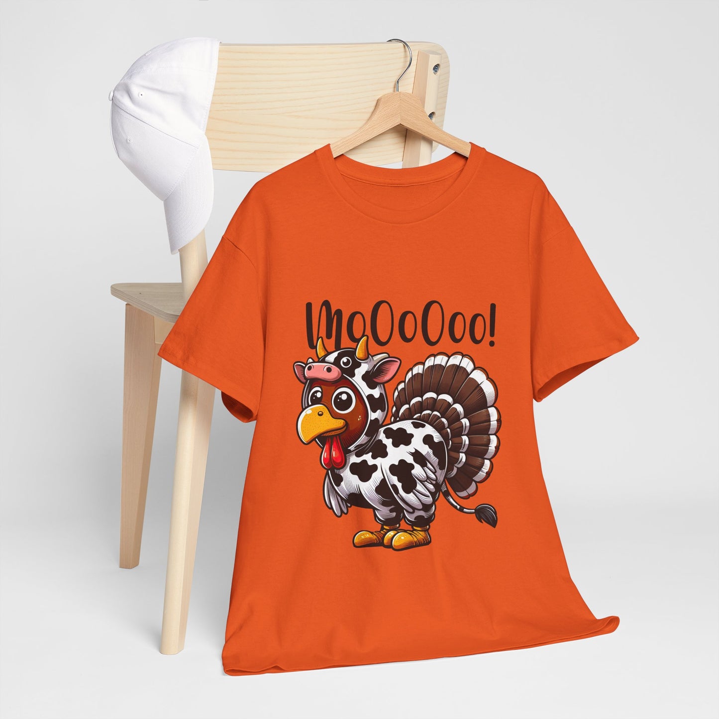 Turkey Moo T-Shirt - Funny Thanksgiving Cow Costume Tee