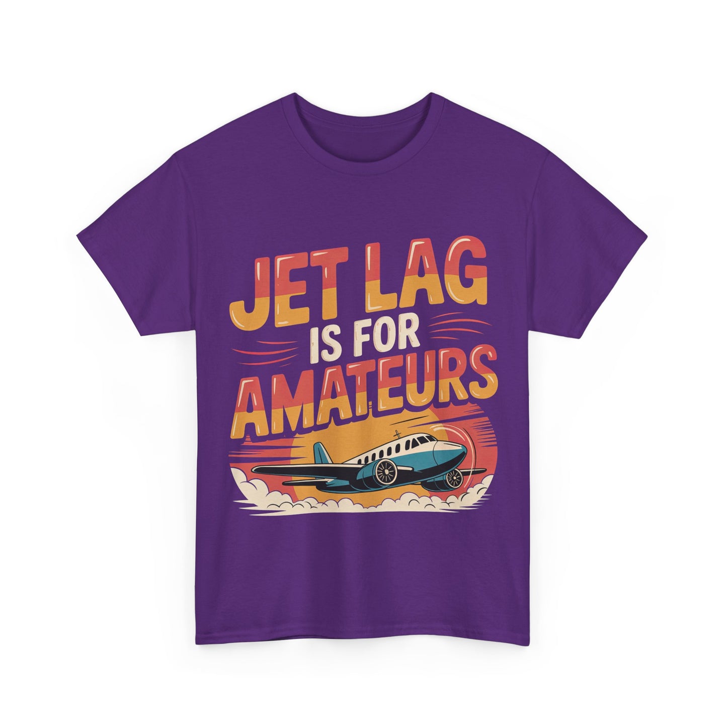 Jet Lag Is For Amateurs T-Shirt - Funny Frequent Flyer Retro Airplane Tee