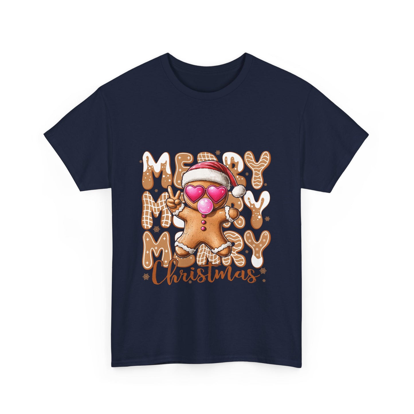 Merry Christmas Gingerbread T-Shirt - Funny Holiday Cookie Tee