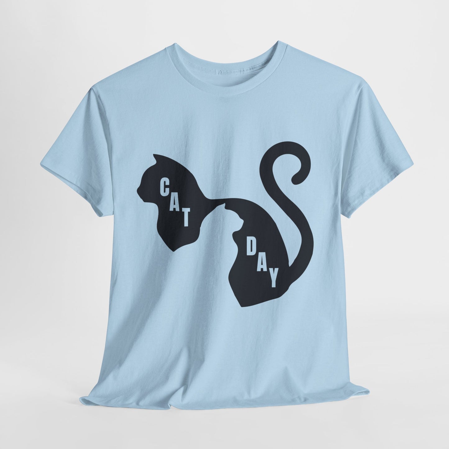Cat Day Minimalist Black Cat Silhouette T-Shirt