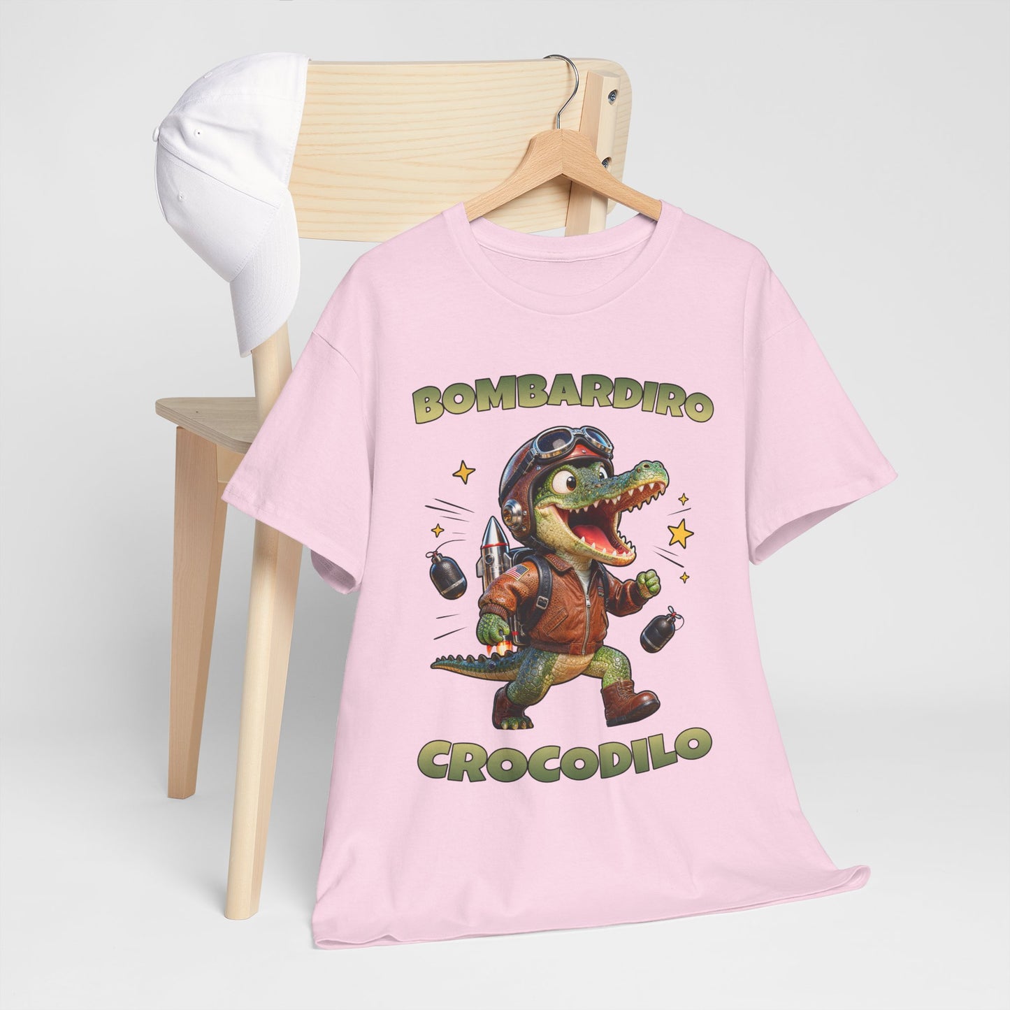Bombardiro Crocodilo Shirt – Funny Jetpack Crocodile Cartoon Tee