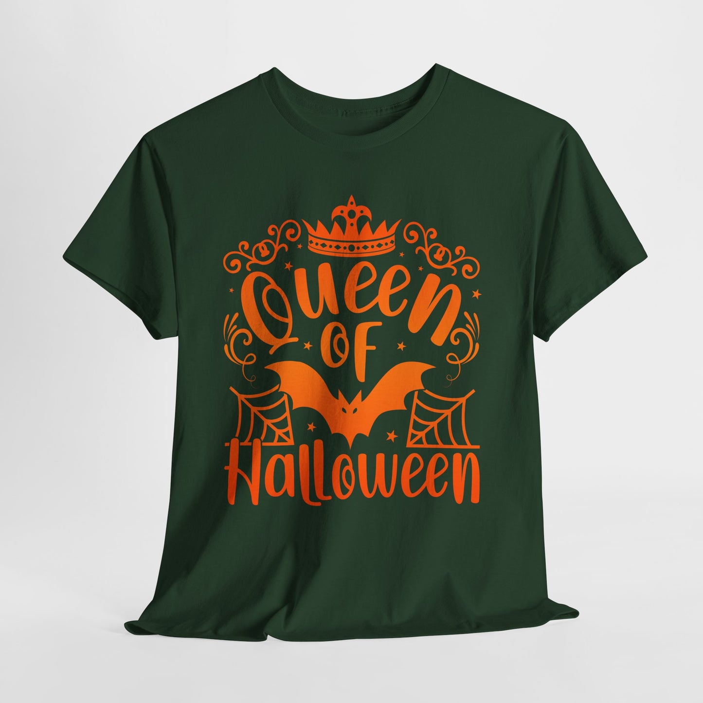 Queen of Halloween T-Shirt - Gothic Spider Web Crown Tee