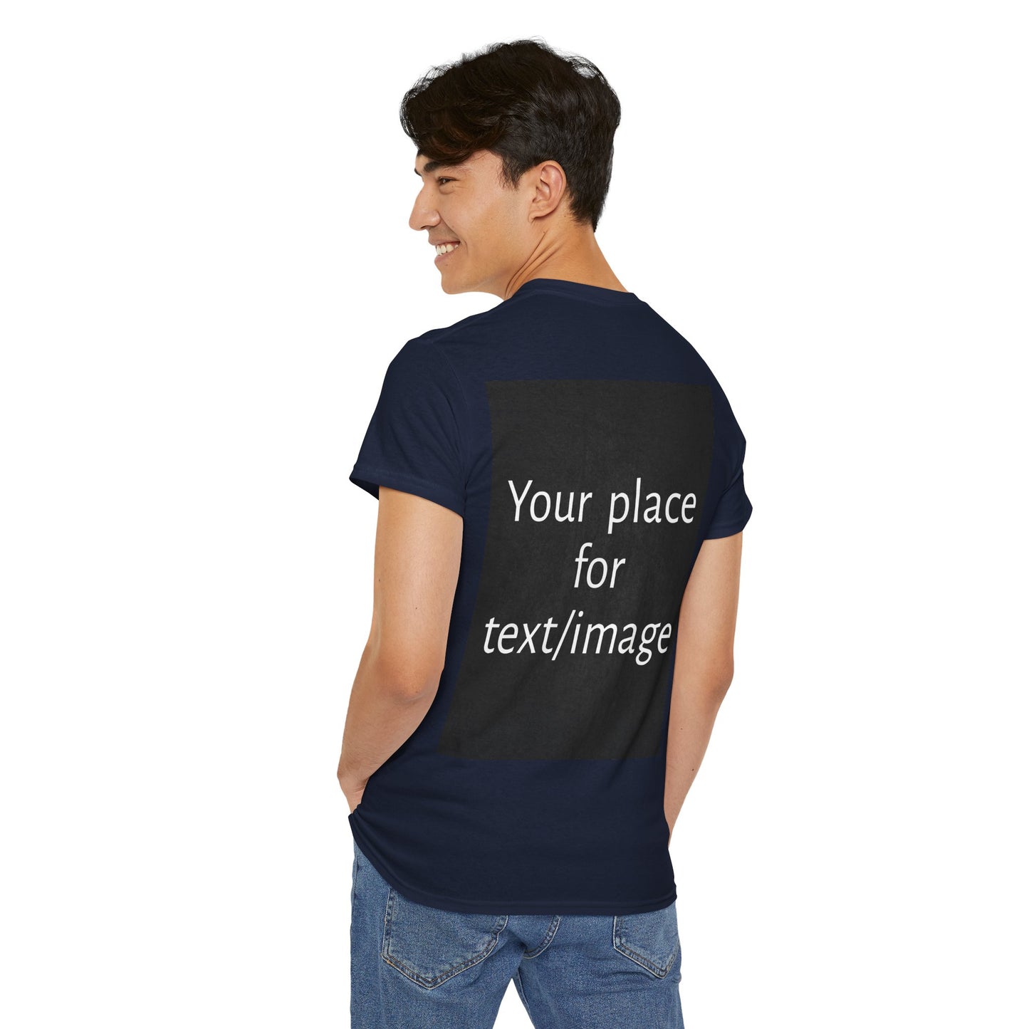 Machen Sie es zu Ihrem – Individuelles T-Shirt mit Vorder- und Rückseite | Personalisiertes T-Shirt für Fotos, Text oder Logos – Ihre Kunst, Ihr T-Shirt