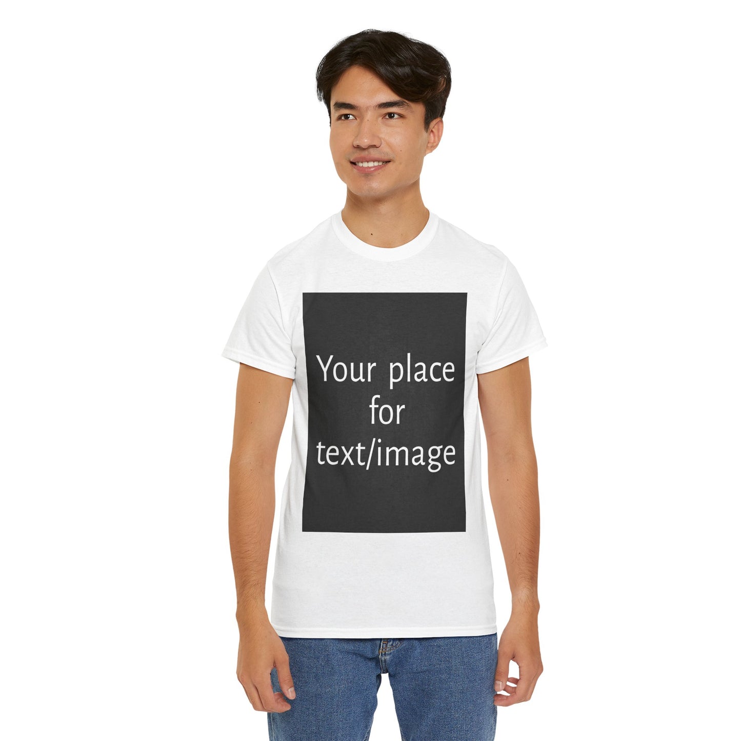 Machen Sie es zu Ihrem – Individuelles T-Shirt mit Vorder- und Rückseite | Personalisiertes T-Shirt für Fotos, Text oder Logos – Ihre Kunst, Ihr T-Shirt