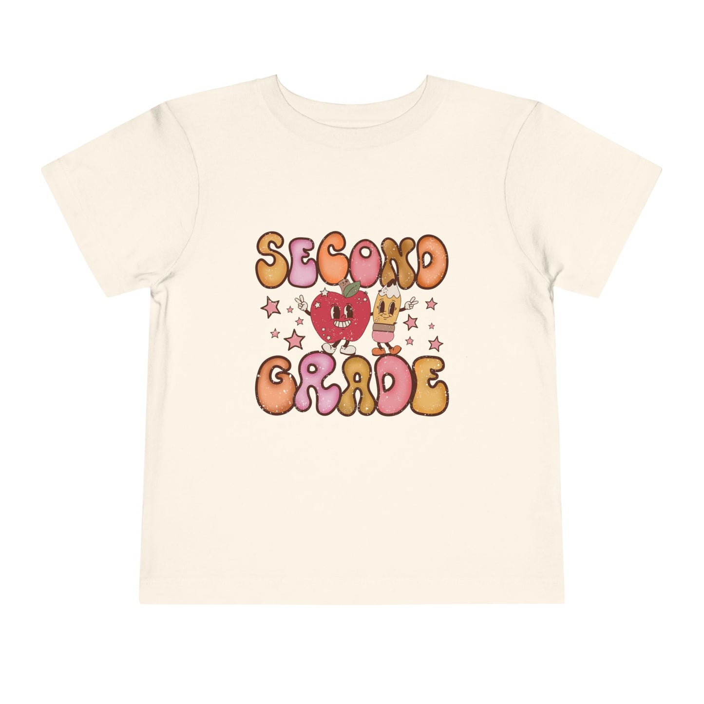 Second Grade Bubble Letters T-Shirt | Cute Retro Kawaii Back to School Kids Tee