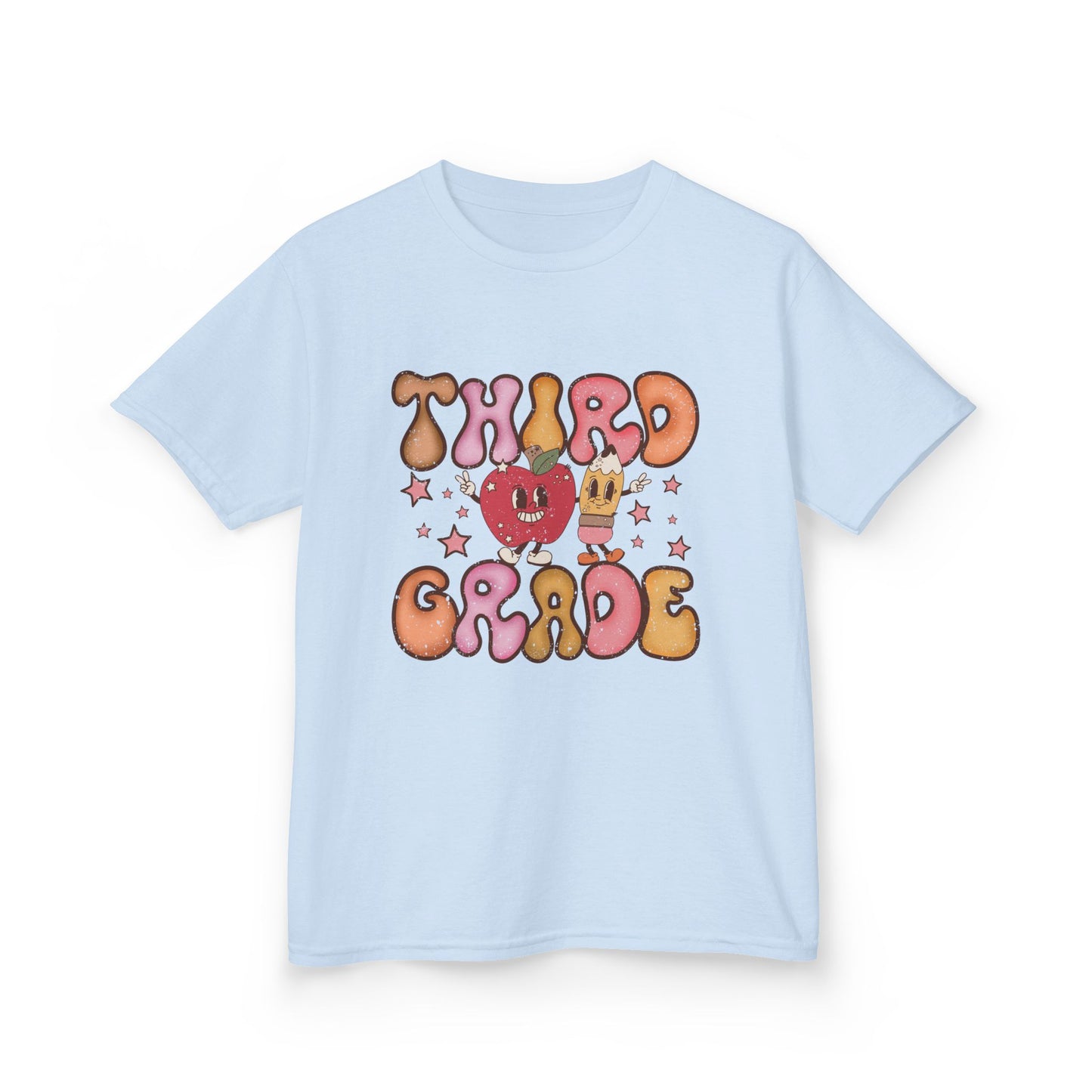 Third Grade Bubble Letters T-Shirt | Cute Retro Back to School Kids Tee