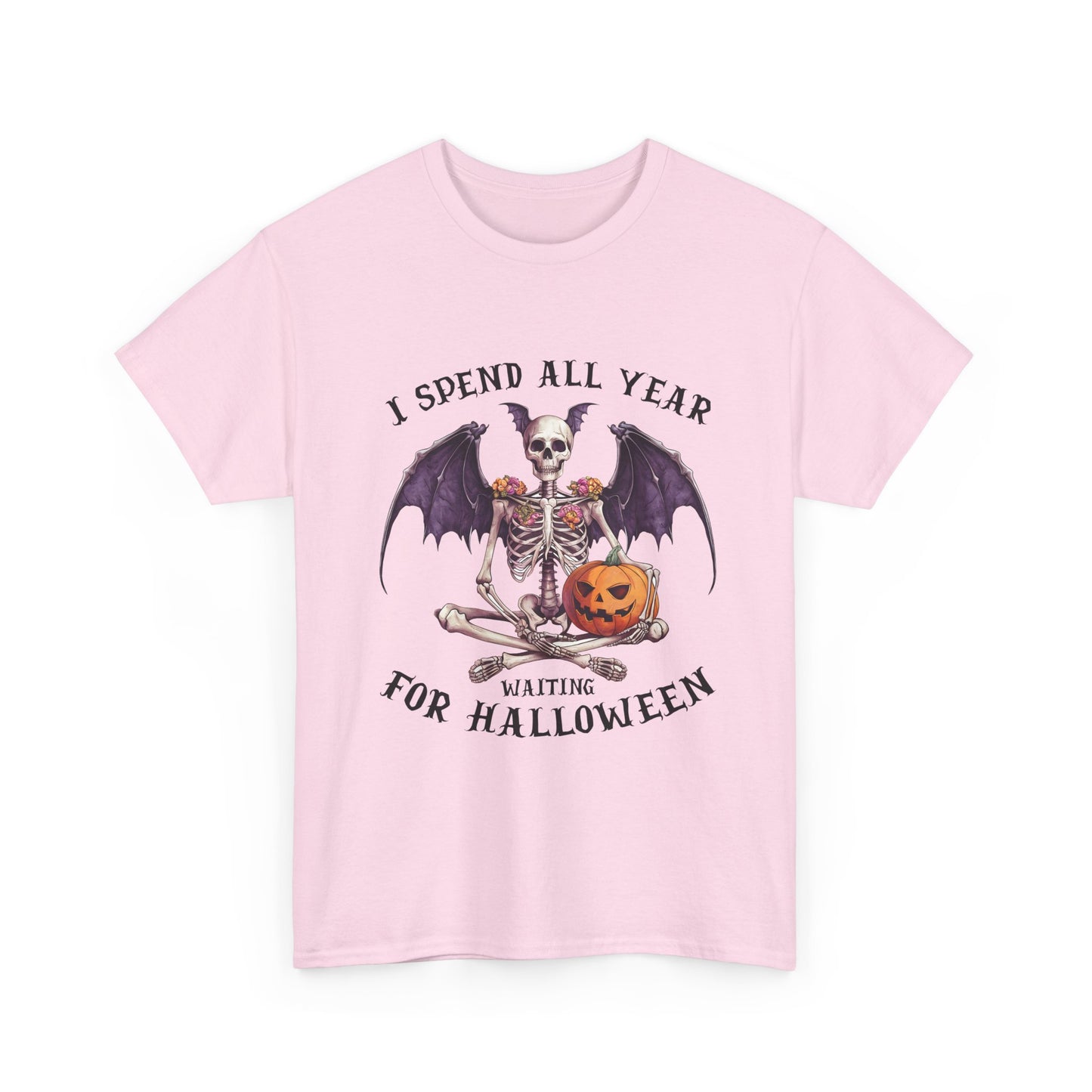 Koszulka z nietoperzowym szkieletem i dynią – gotycka koszulka na Halloween z dynią Jack-o-Lantern, upiorny prezent na święta dla kobiet i mężczyzn