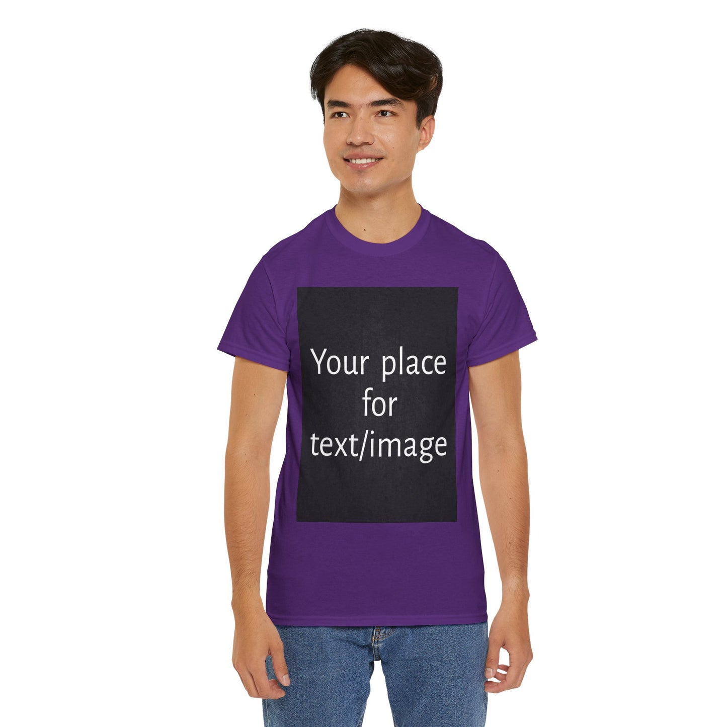 Machen Sie es zu Ihrem – Individuelles T-Shirt mit Vorder- und Rückseite | Personalisiertes T-Shirt für Fotos, Text oder Logos – Ihre Kunst, Ihr T-Shirt