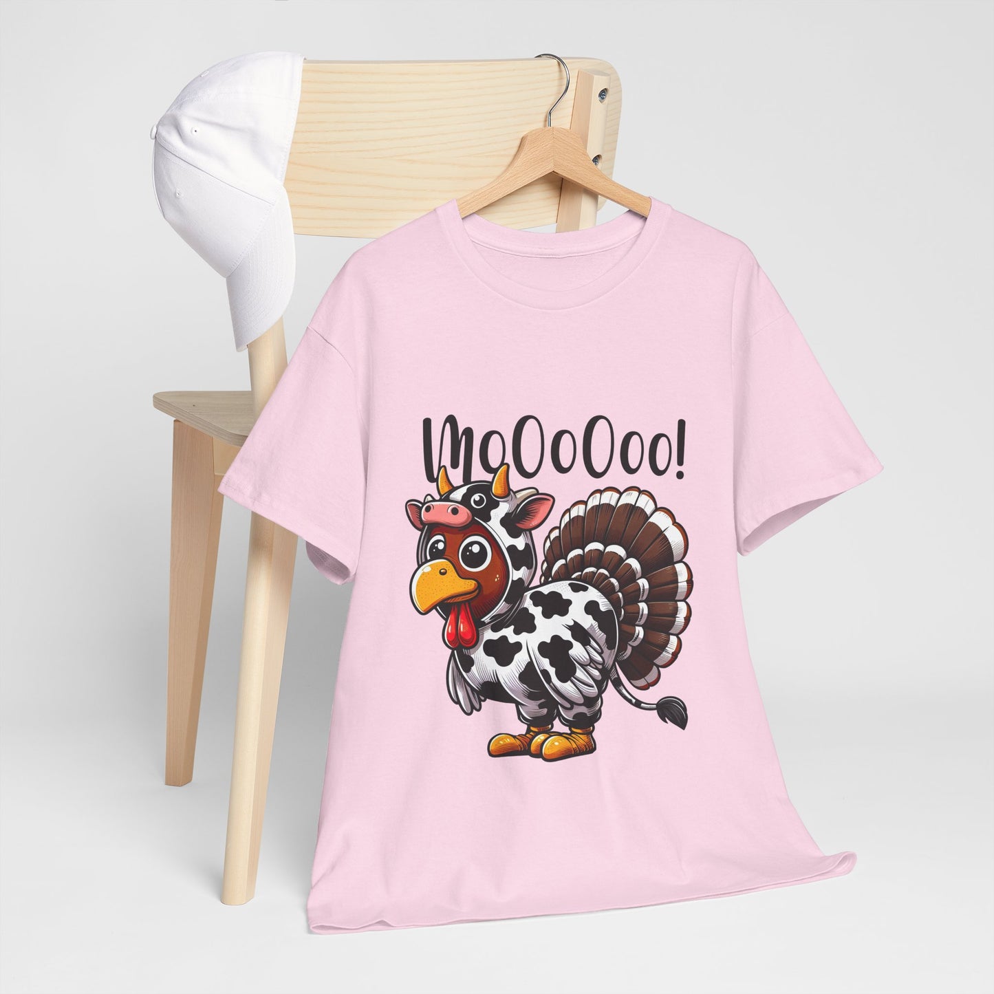 Turkey Moo T-Shirt - Funny Thanksgiving Cow Costume Tee