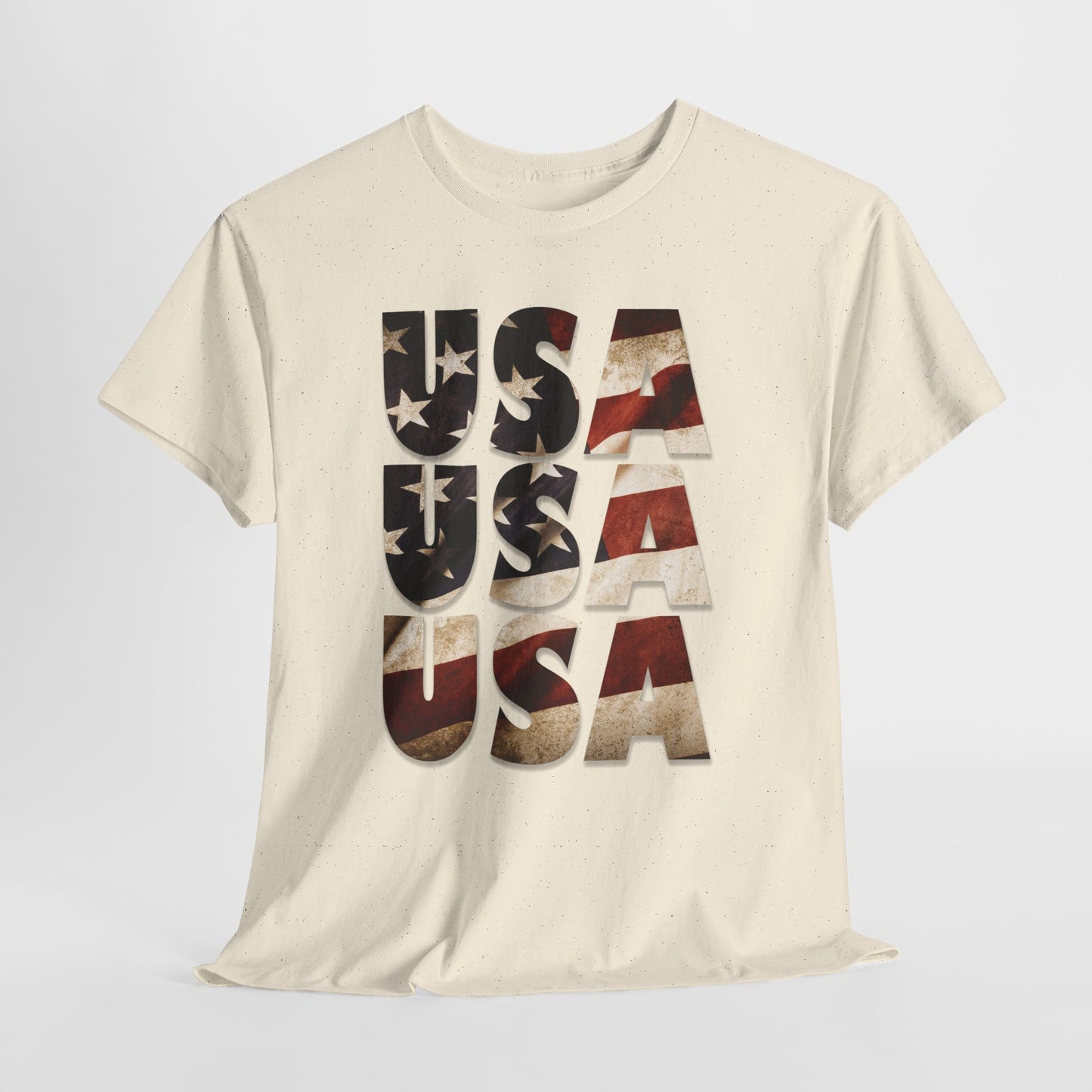 Vintage USA Flag T-Shirt - Distressed American Flag 4th of July Tee