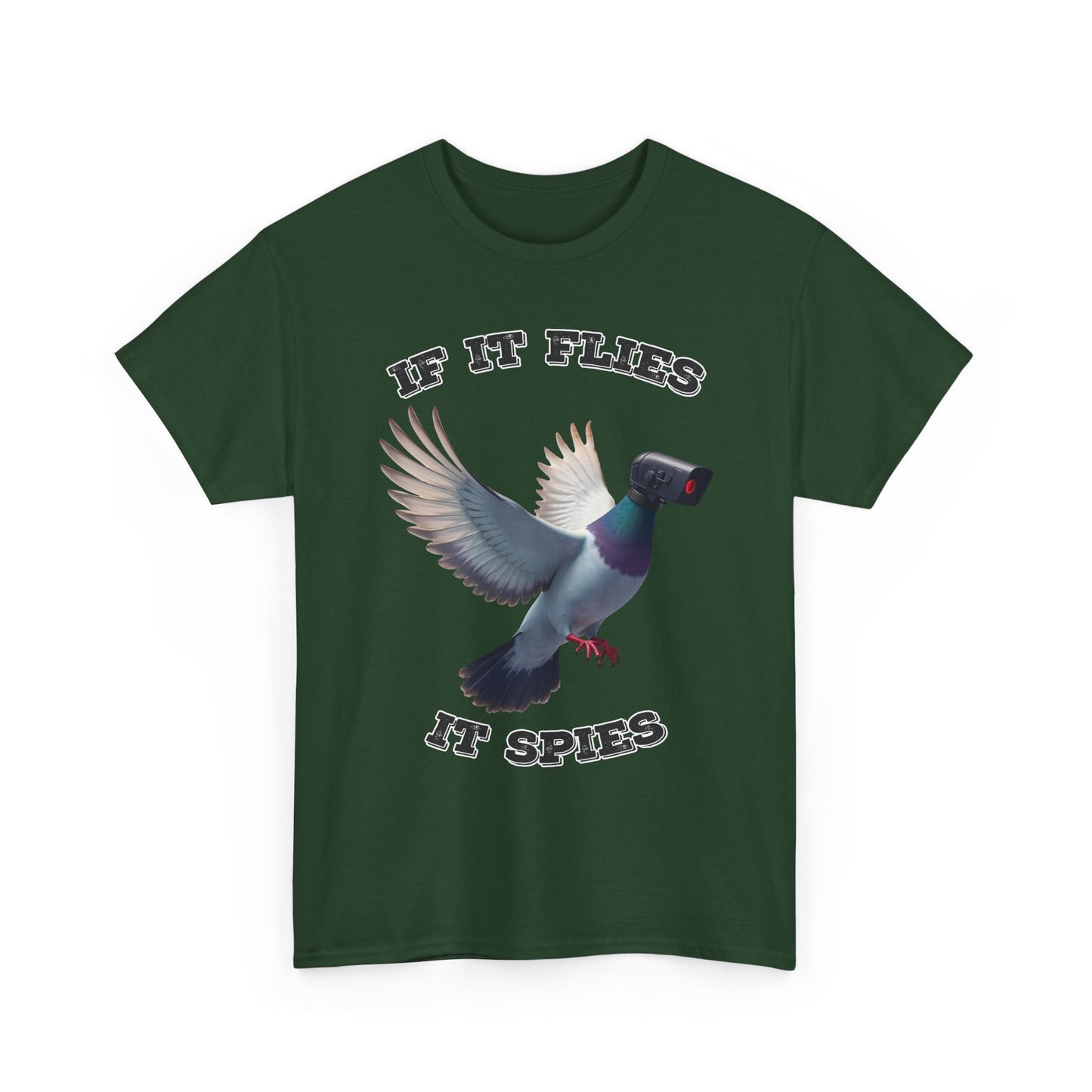 If It Flies It Spies Shirt - Pigeon Surveillance Meme Tee