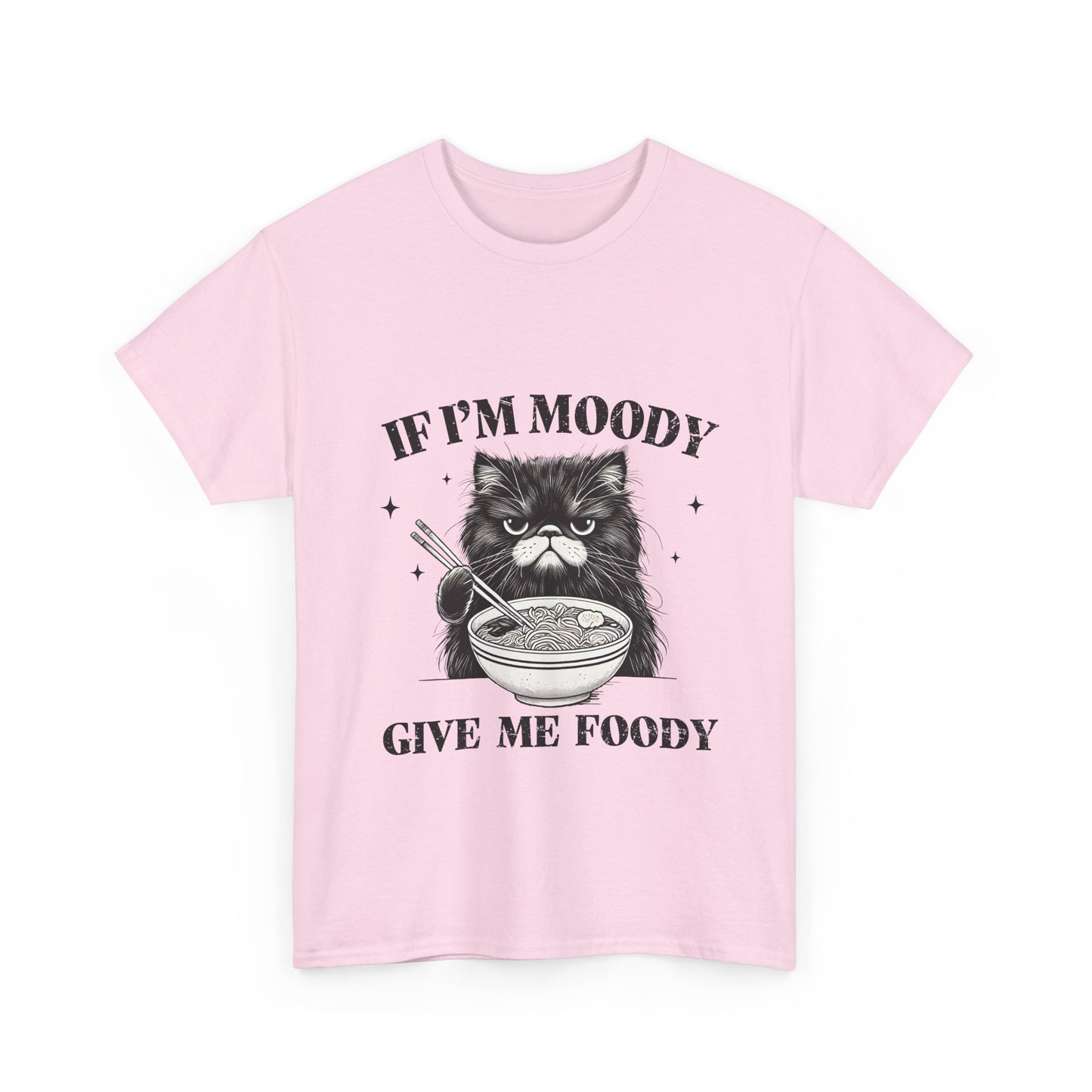 Grumpy Ramen Cat T-Shirt - Moody Kitty Noodles Tee