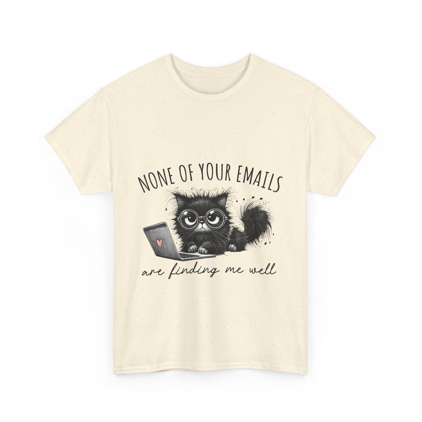 Work From Home Grumpy Cat T-Shirt - None of Your Emails Tee