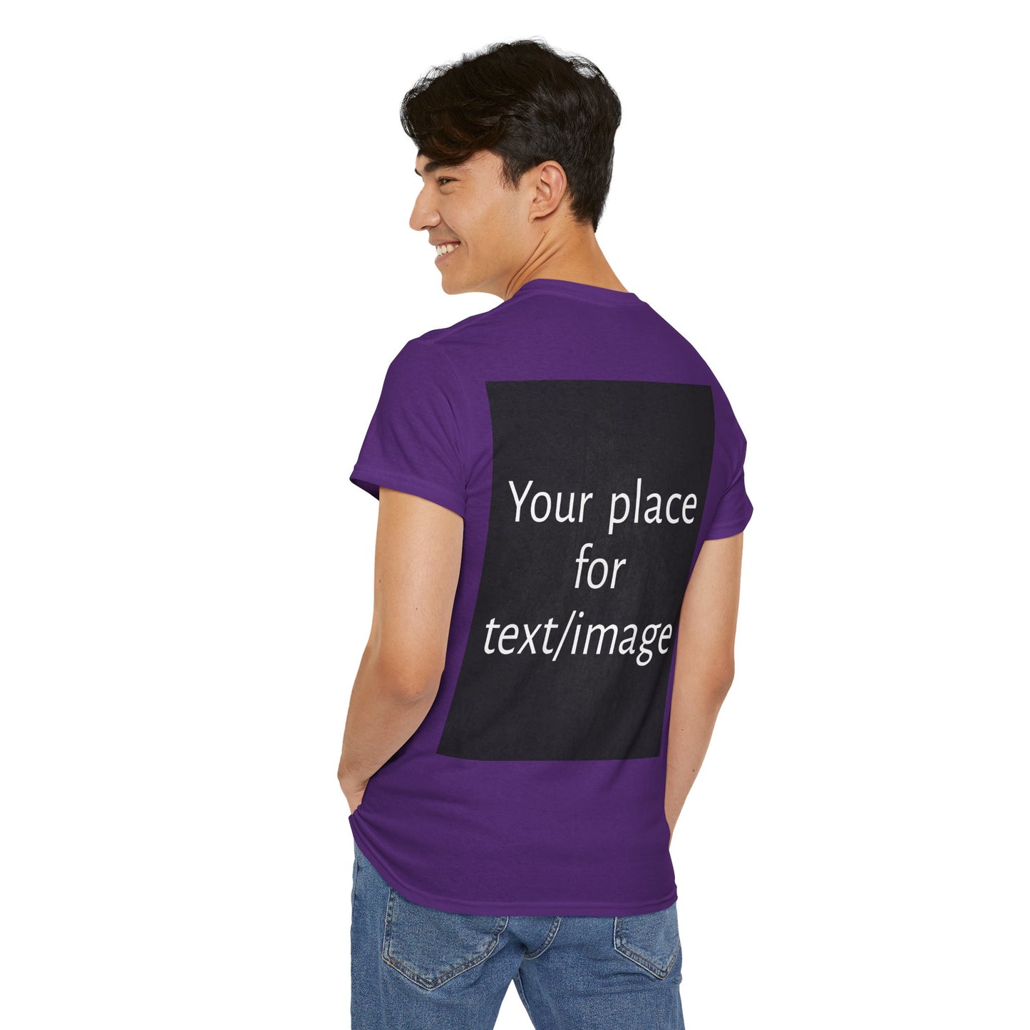 Machen Sie es zu Ihrem – Individuelles T-Shirt mit Vorder- und Rückseite | Personalisiertes T-Shirt für Fotos, Text oder Logos – Ihre Kunst, Ihr T-Shirt