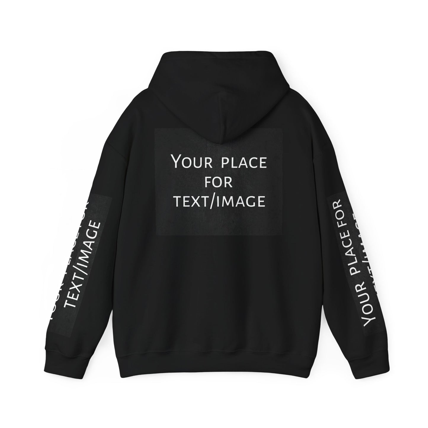 Bluza z kapturem z nadrukiem lub obrazkiem – personalizowana bluza z 4 stron, pomysł na prezent, nadruk z przodu, z tyłu i na rękawach, unisex