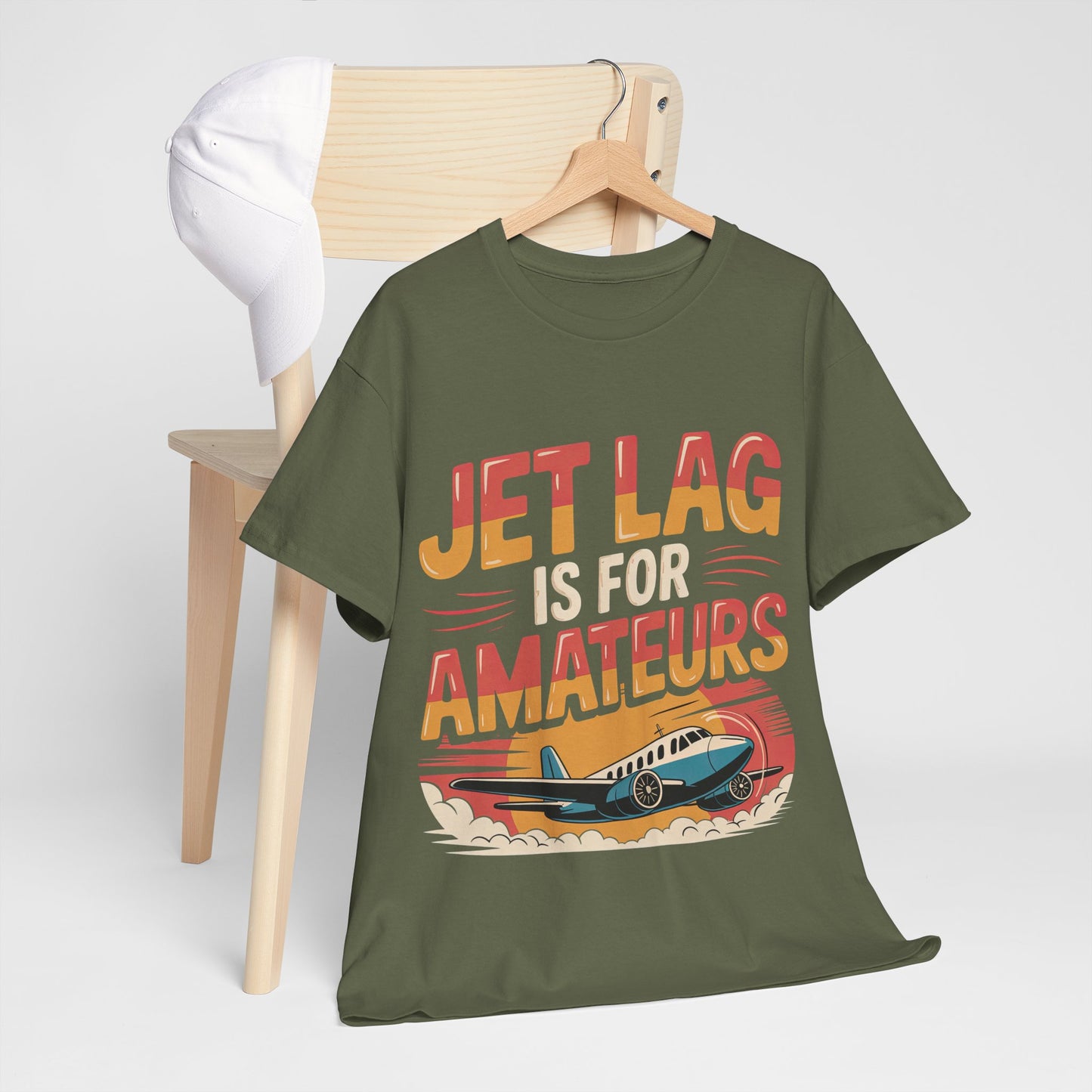 Jet Lag Is For Amateurs T-Shirt - Funny Frequent Flyer Retro Airplane Tee