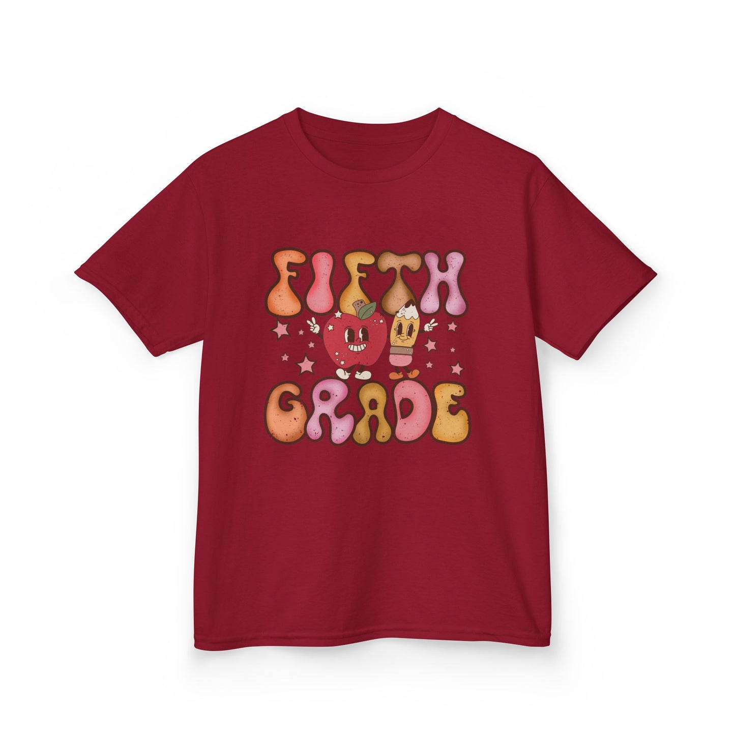 Fifth Grade Bubble Letters T-Shirt | Cute Retro Back to School Tee