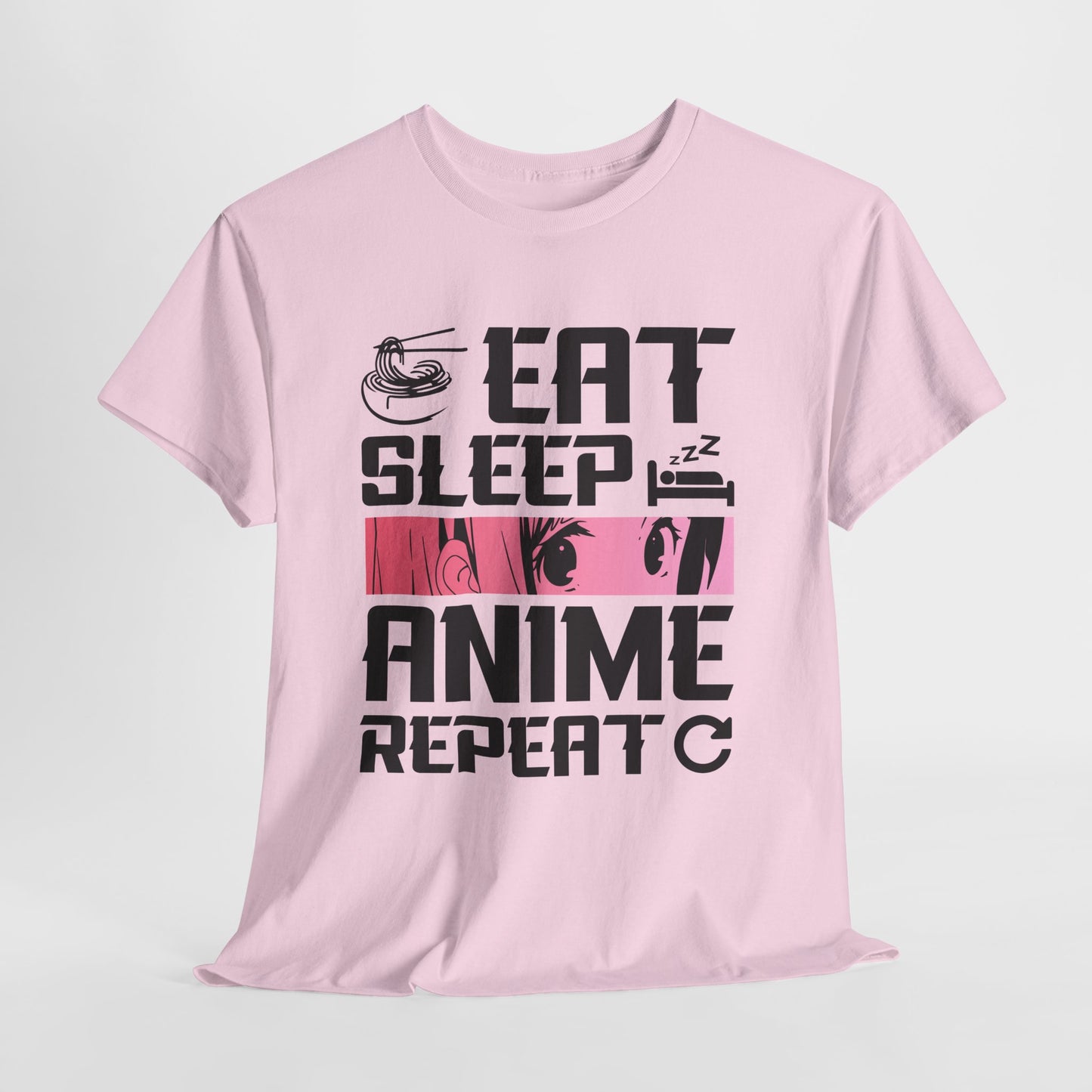 Eat Sleep Anime Repeat Shirt - Otaku Routine Tee