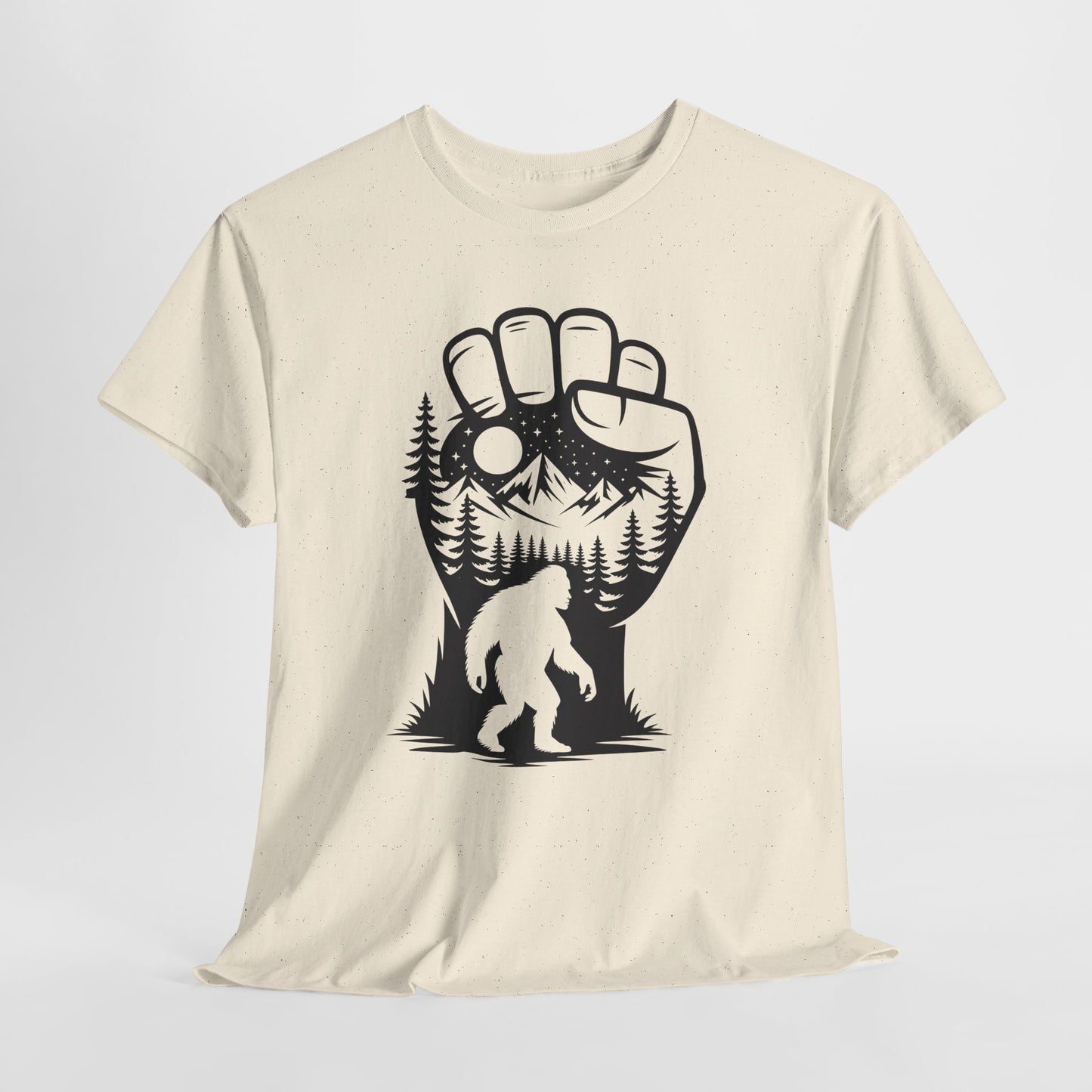 Bigfoot Forest Silhouette T-Shirt - Sasquatch Mountain Tee