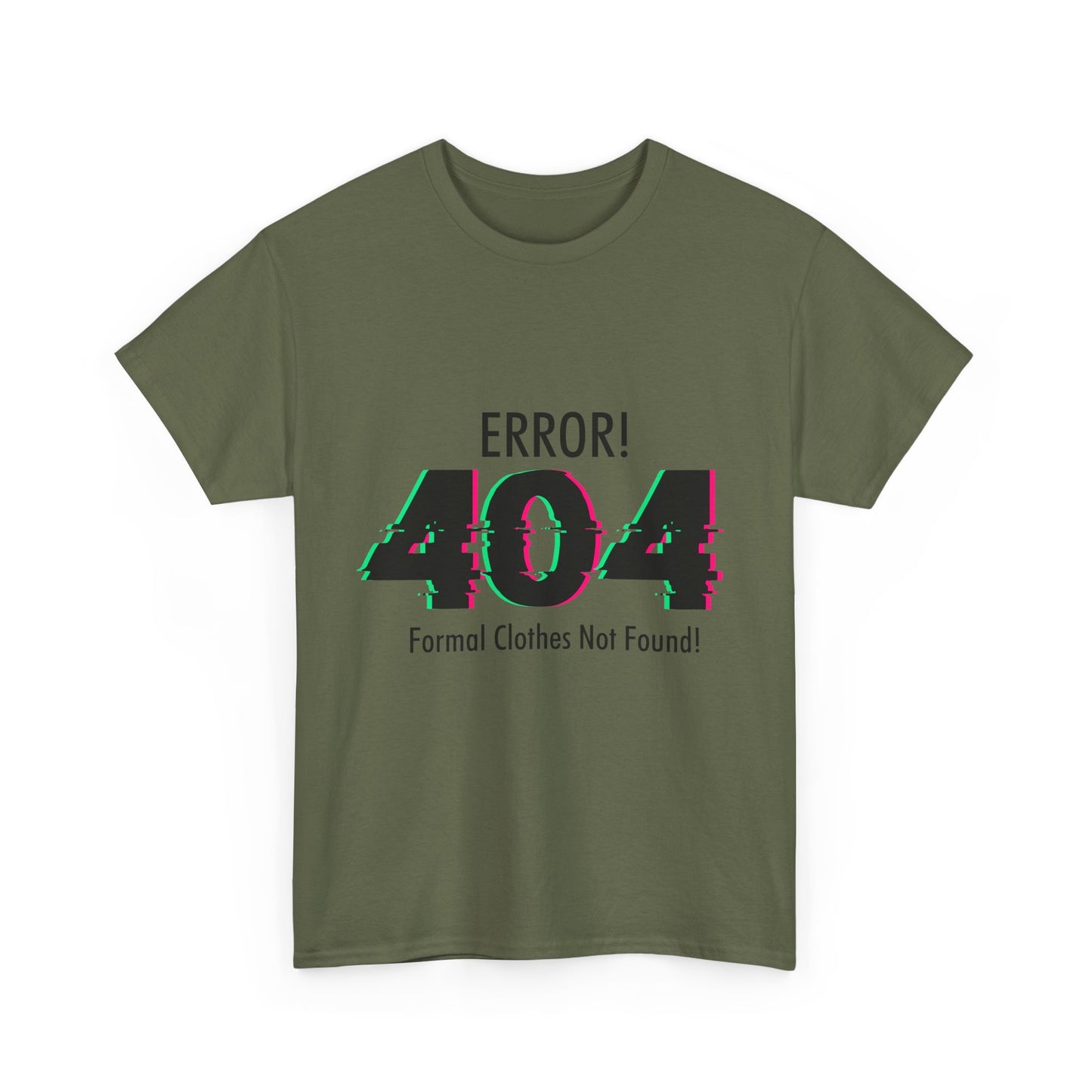 404 Error T-Shirt - Formal Clothes Not Found Glitch