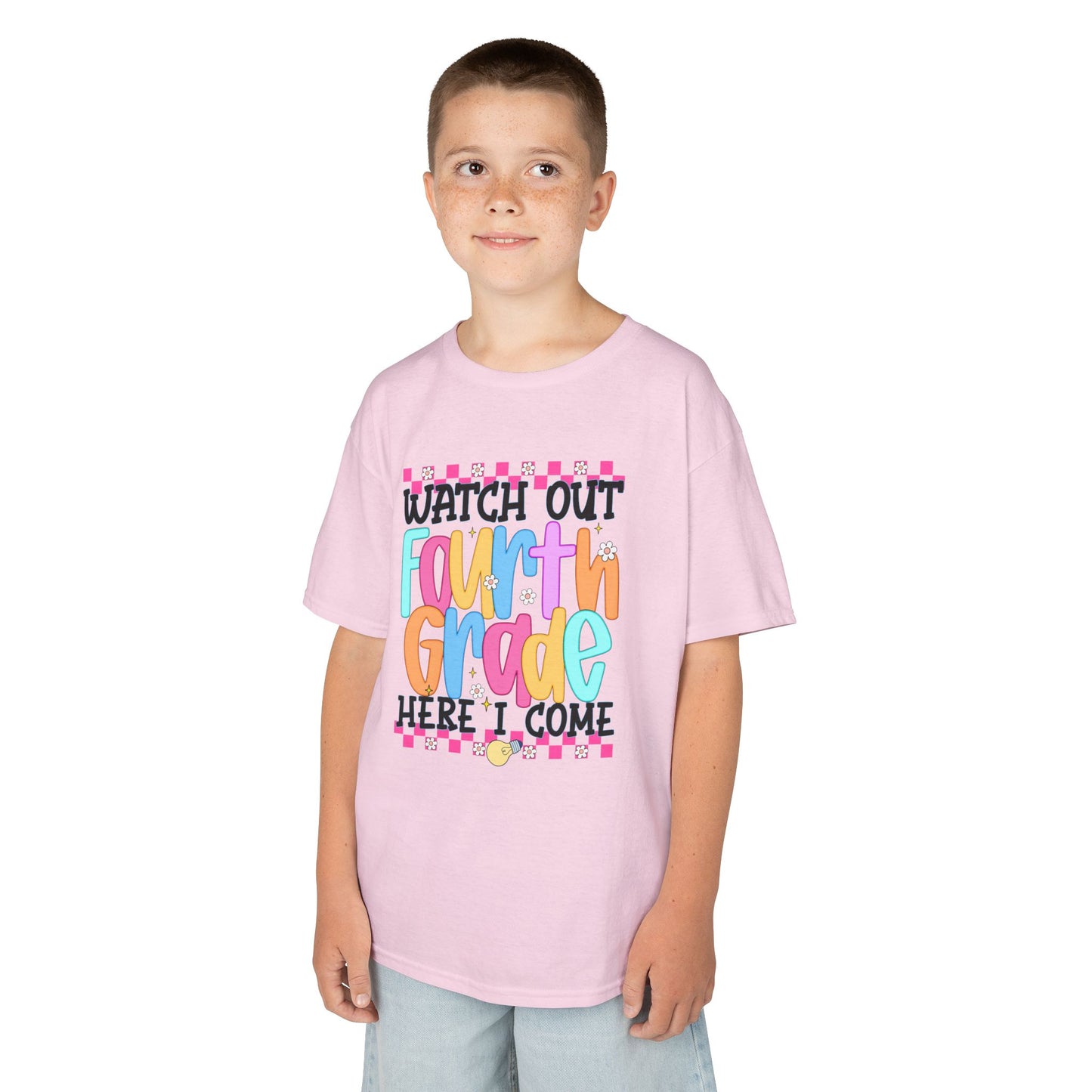 Watch Out Fourth Grade Shirt - Funny Kids Back to School Tee, Heavy Cotton 4th Grade Shirt, First Day of School Outfit