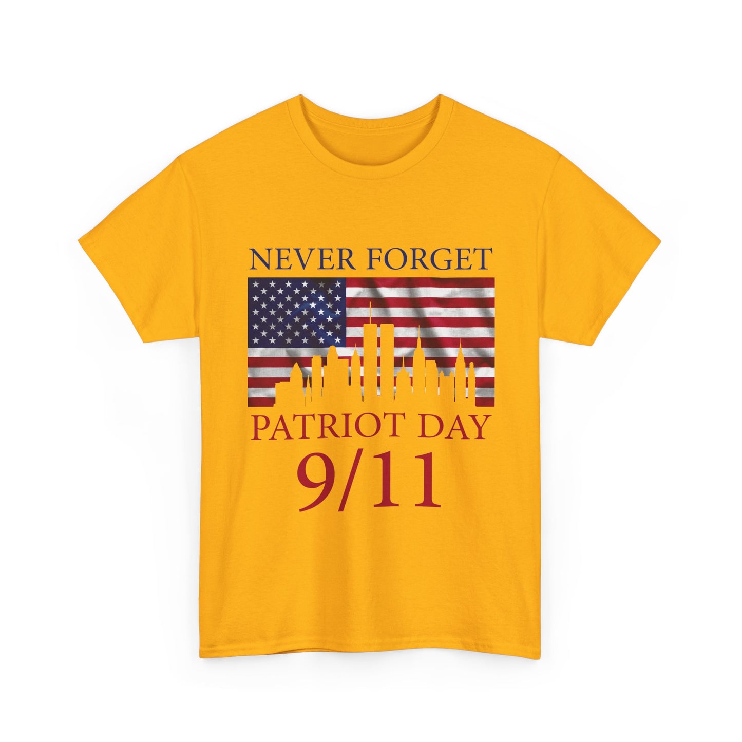 Patriot Day 9/11 T-Shirt - Never Forget American Flag NYC Memorial Tee
