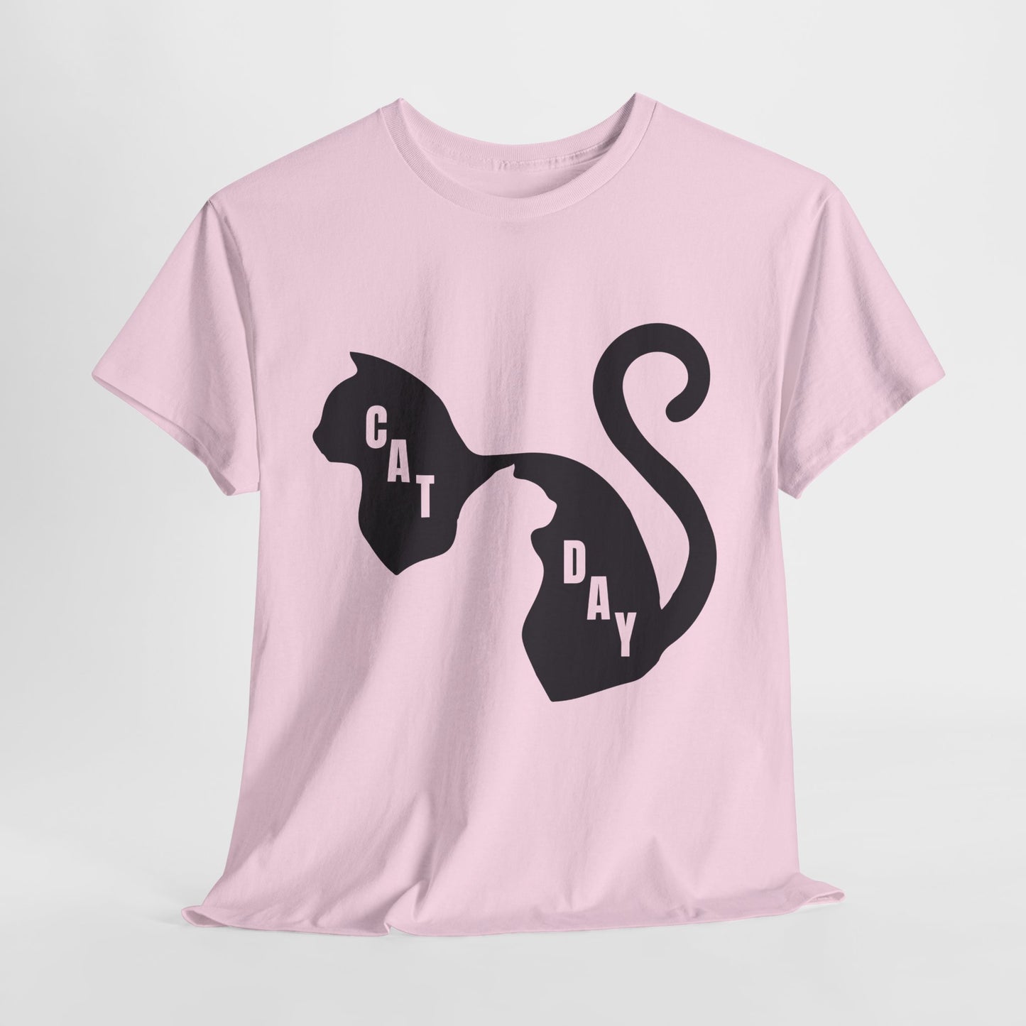 Cat Day Minimalist Black Cat Silhouette T-Shirt