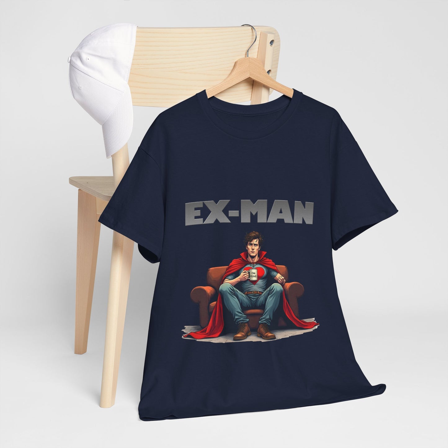 EX-MAN - Funny Superhero Breakup Parody T-Shirt | Heartbroken Comic Antihero Tee for Marvel Fans