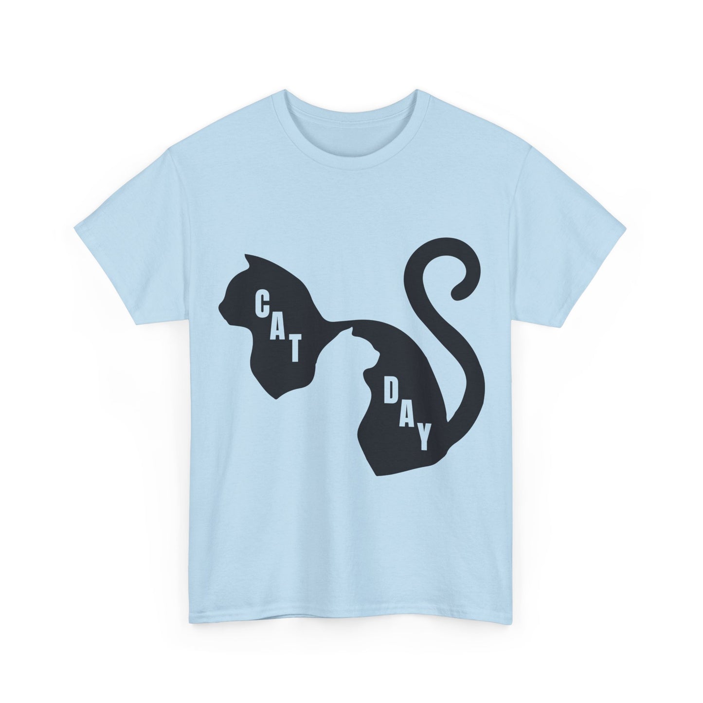 Cat Day Minimalist Black Cat Silhouette T-Shirt