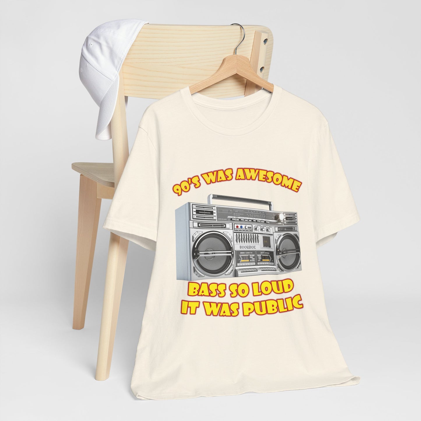 Bass So Loud It Was Public T-Shirt - Retro Boombox 90s Tee