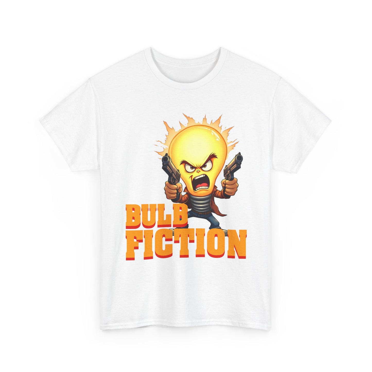 Bulb Fiction Shirt – Funny Movie Parody Tee, Pulp Fiction Lamp Cartoon t-Shirt