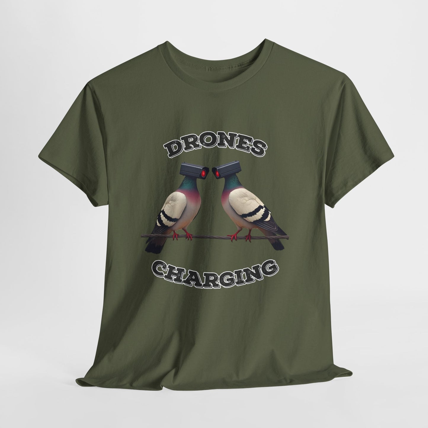 Drohnen laden Shirt - Lustiges Taubenkamera-Meme-T-Shirt