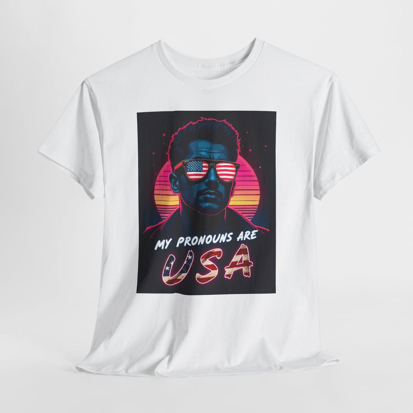 My Pronouns Are USA T-Shirt - Bold Patriotic Funny Conservative Tee