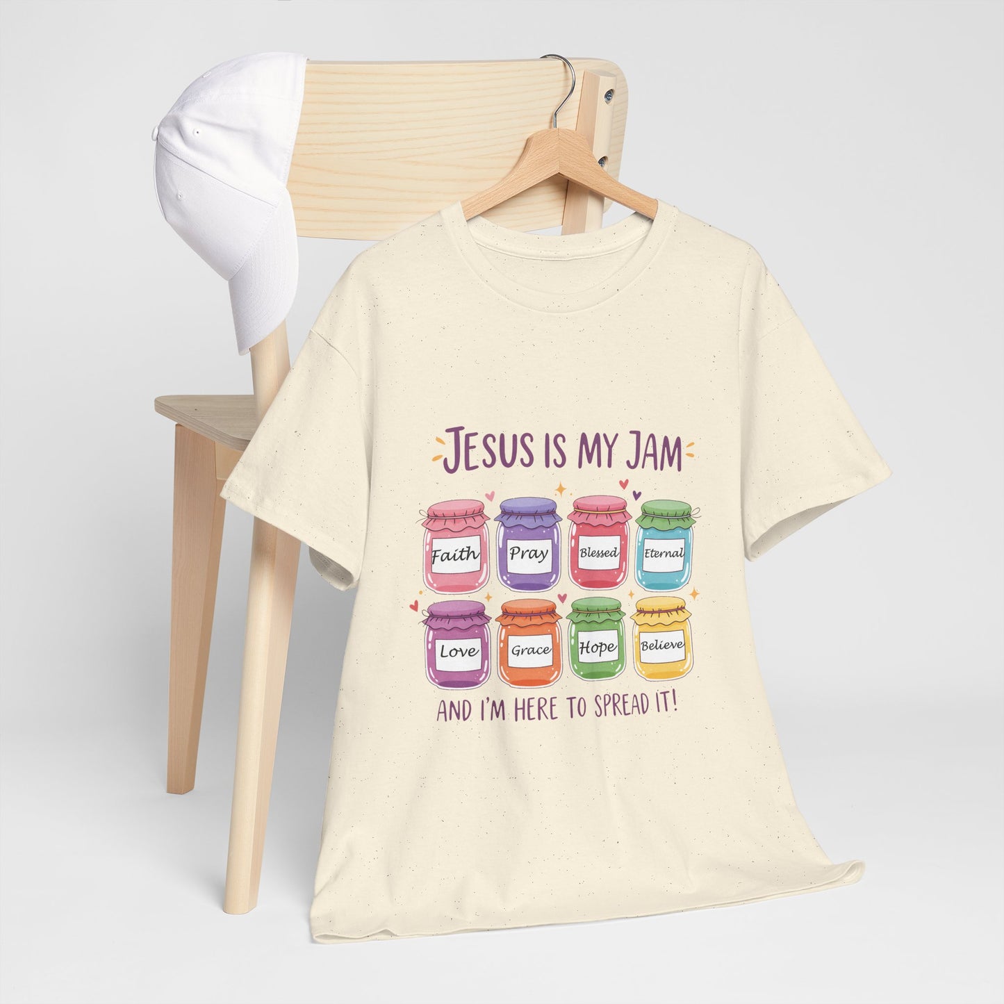 Jesus Is My Jam Shirt - Cute Christian Pun T-Shirt, Faith and Love Graphic Tee, Religious Humor Gift for Women & Men