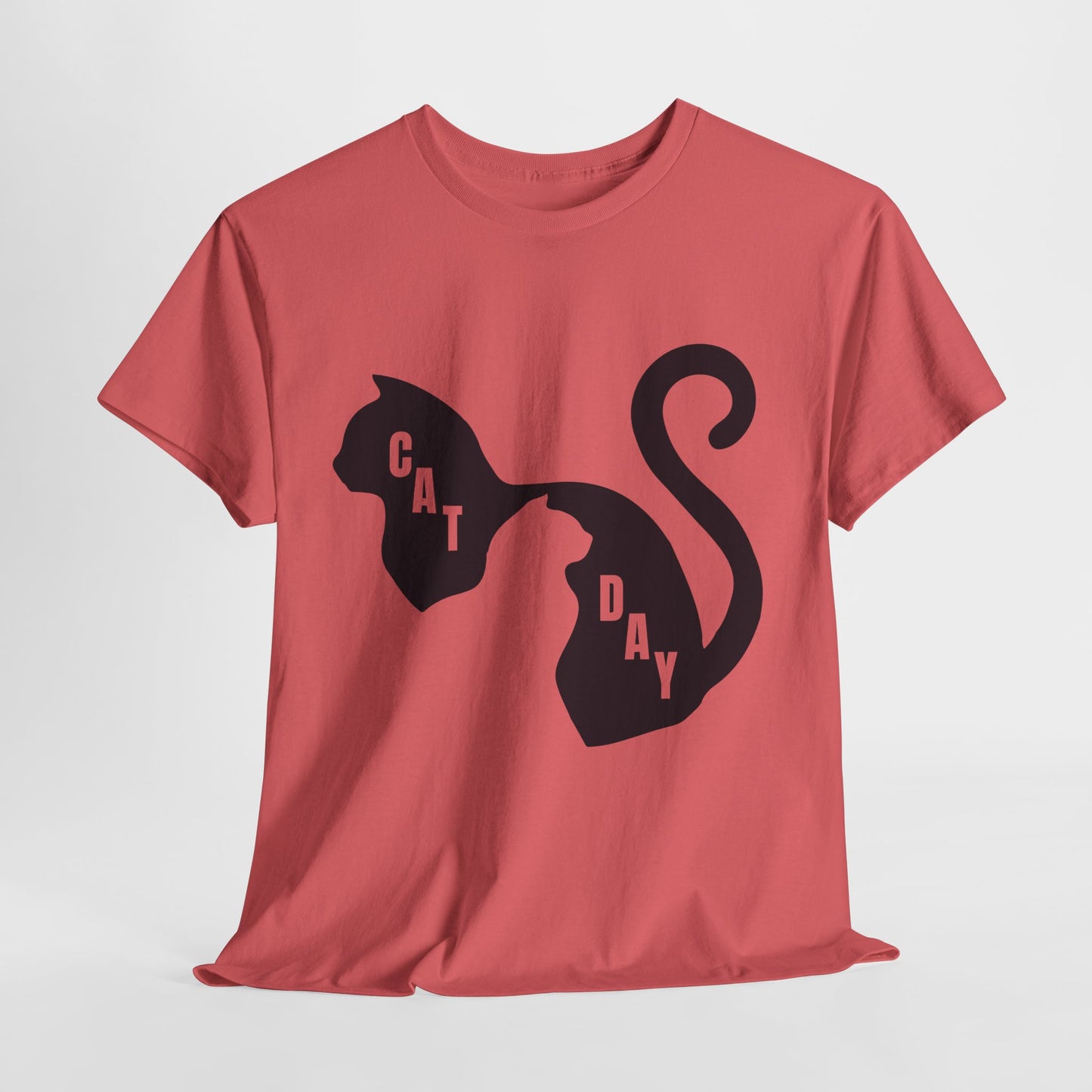 Cat Day Minimalist Black Cat Silhouette T-Shirt