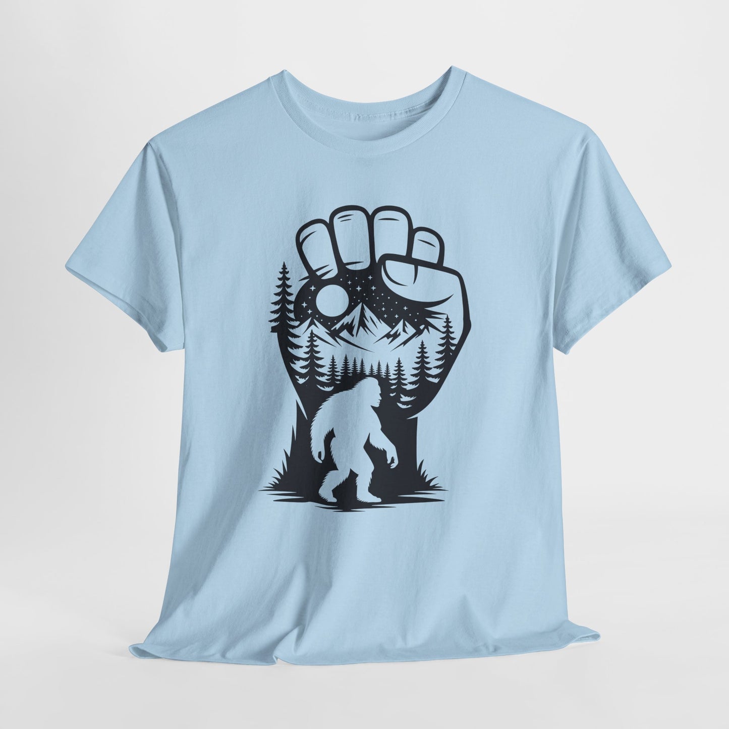 Bigfoot Forest Silhouette T-Shirt - Sasquatch Mountain Tee